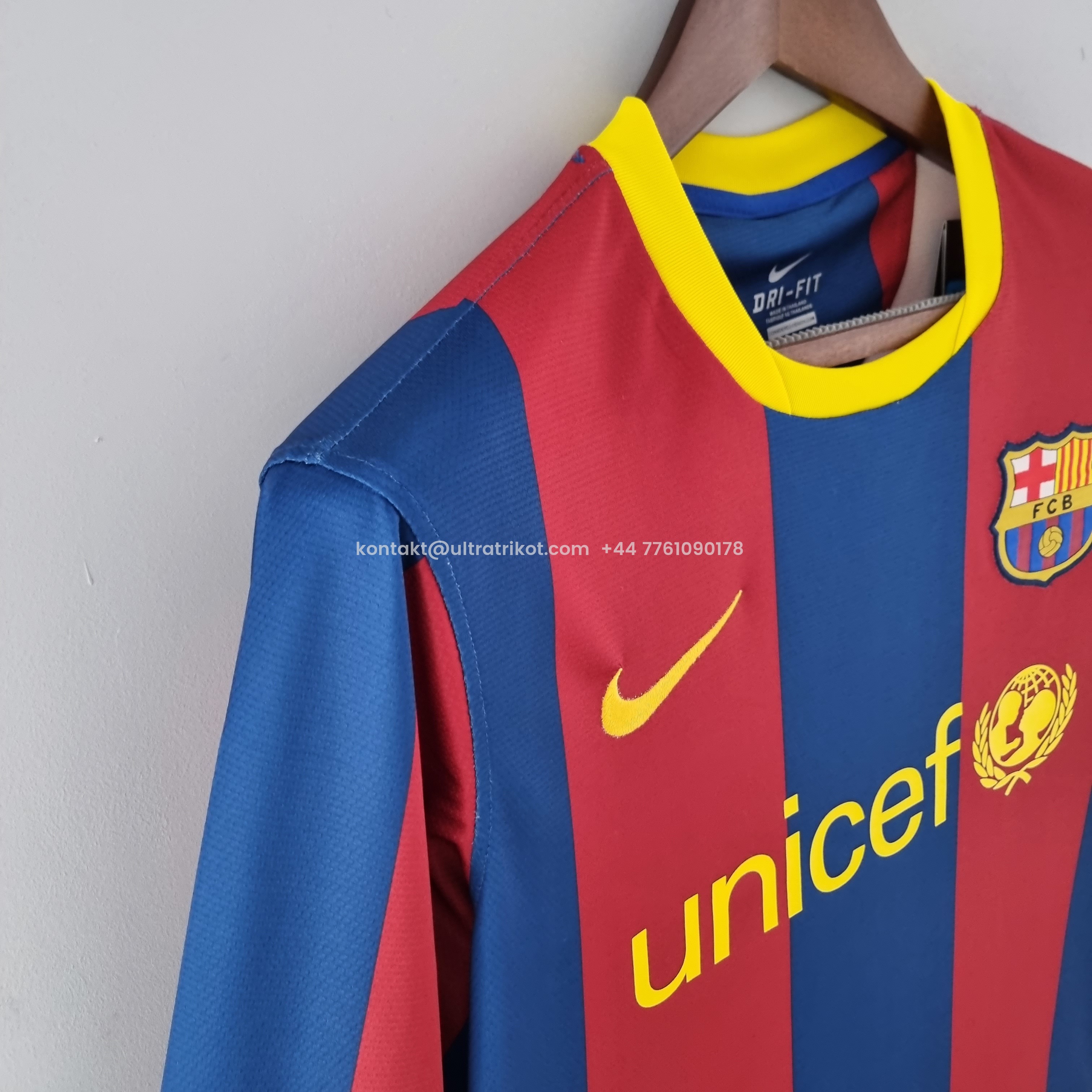 UltraTrikot-Retro Barcelona 10-11 Home Long Sleeve Jersey