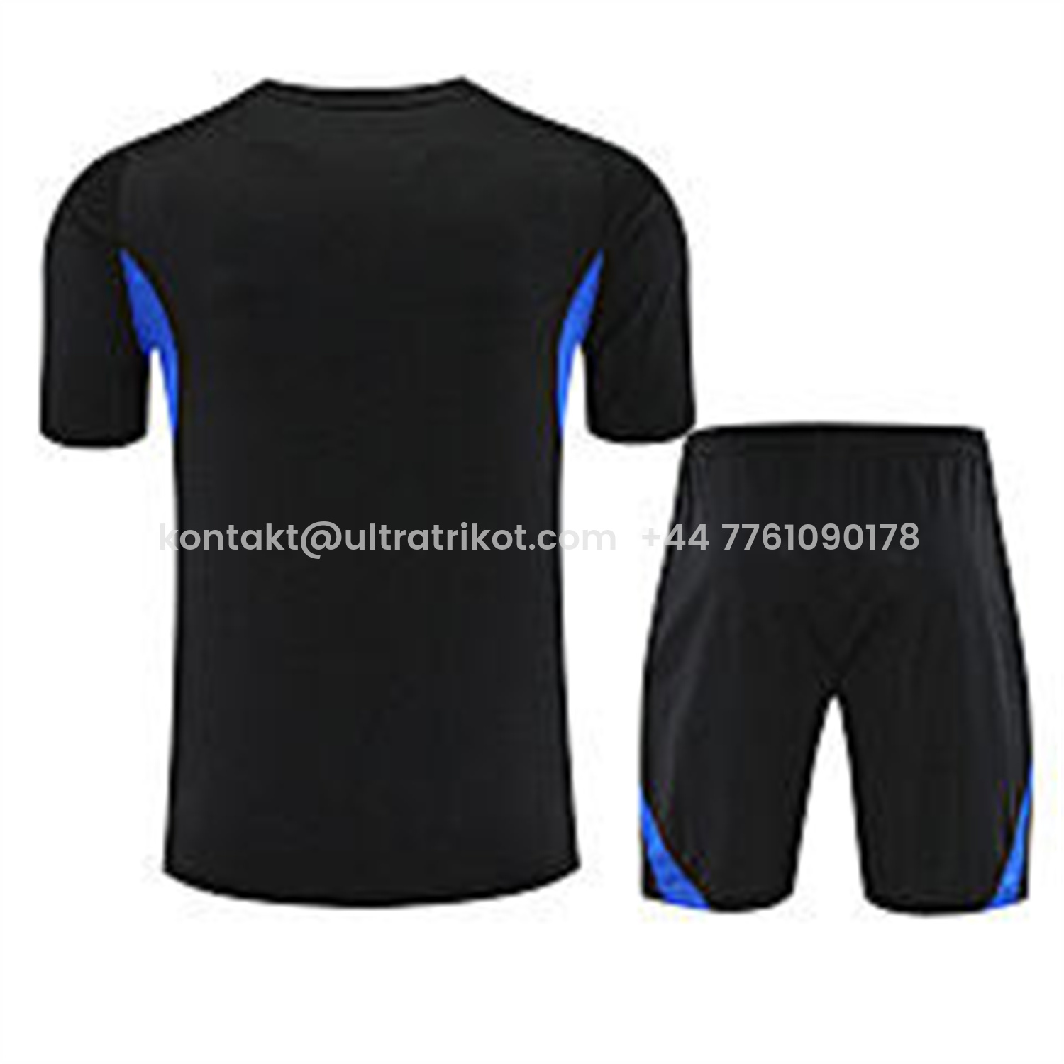 UltraTrikot-Manchester United 25-26 Short-Sleeve Training Set - Yellow Lines Black Top & Black Shorts