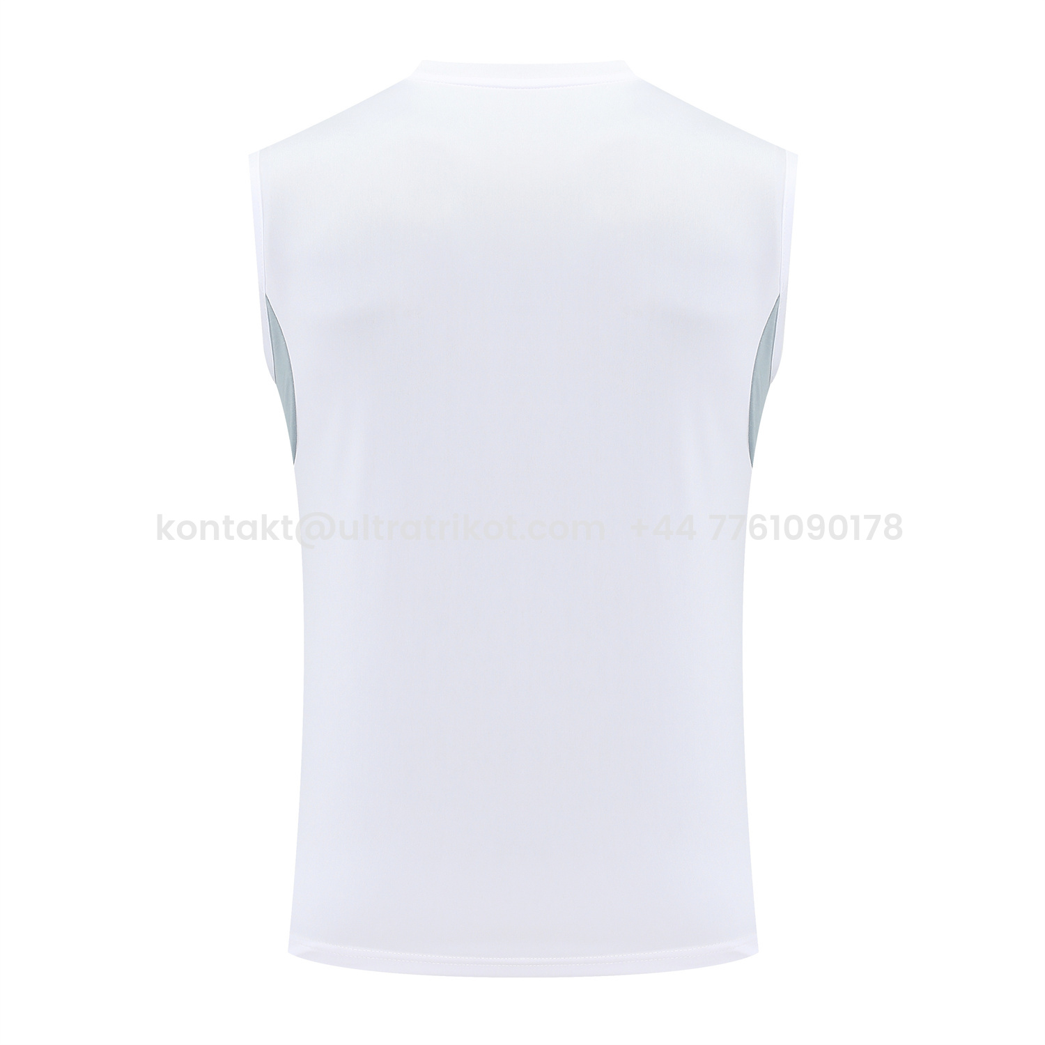 UltraTrikot-Real Madrid 25-26 Vest Training Set - Grey And White Vest & Black Shorts