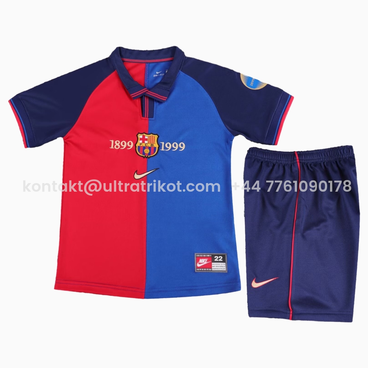 UltraTrikot-Retro Barcelona 99-00 Home 100th anniversary Kids Kit