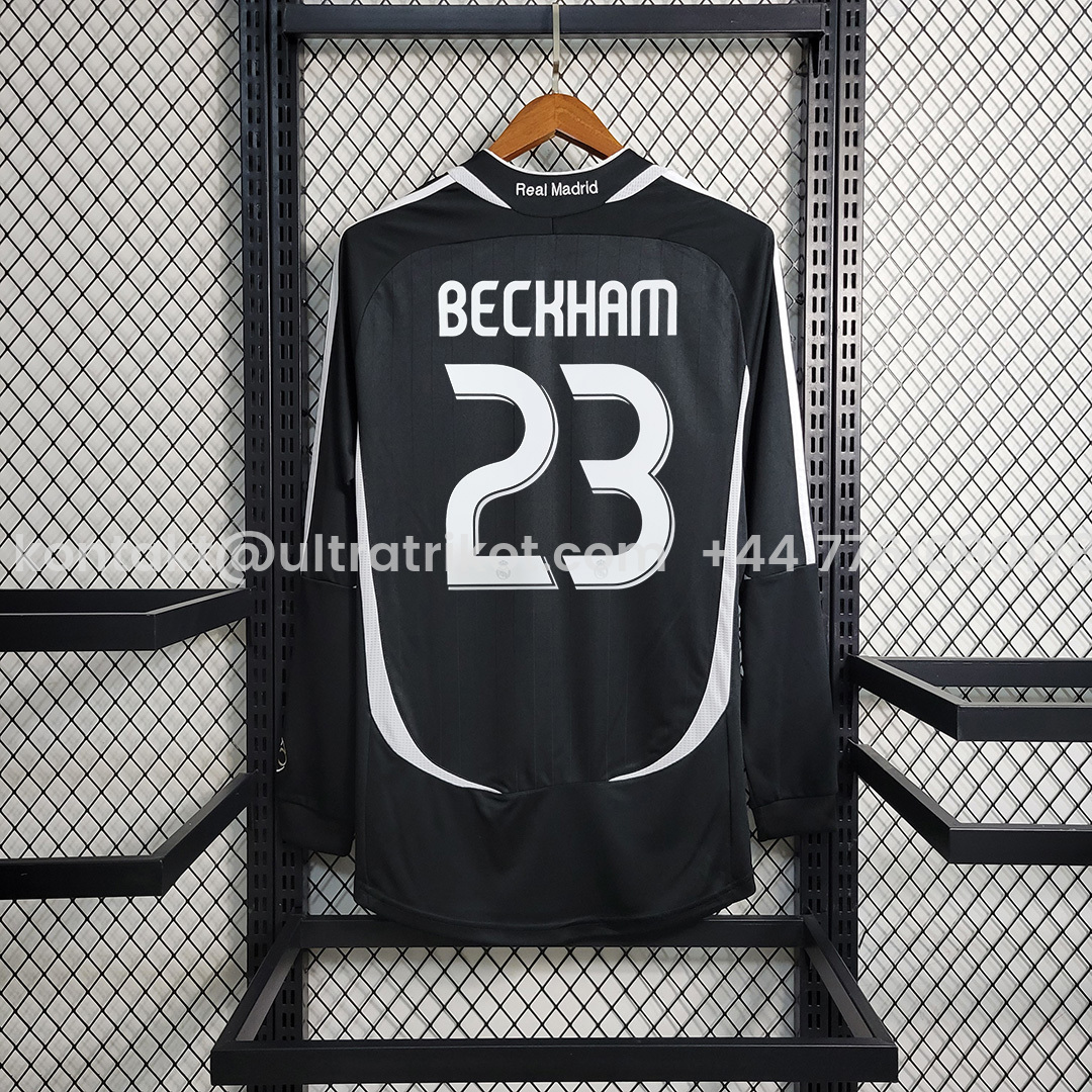 UltraTrikot-Retro Real Madrid 06-07 Away Long Sleeve Jersey