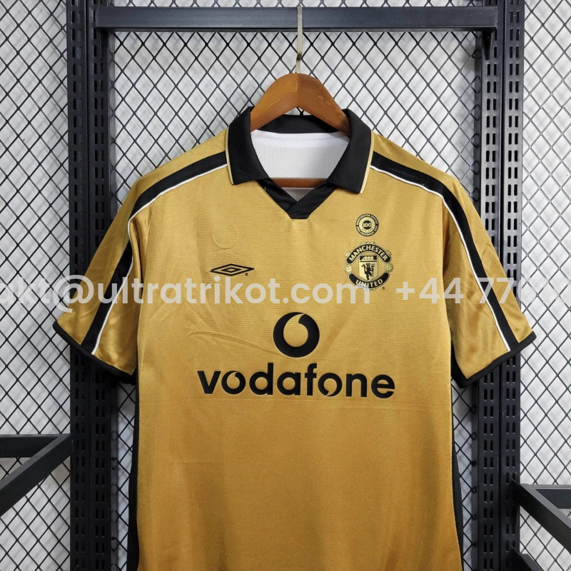 UltraTrikot-Retro Manchester United 01-02 100th Anniversary Special Edition Jersey - White & Gold