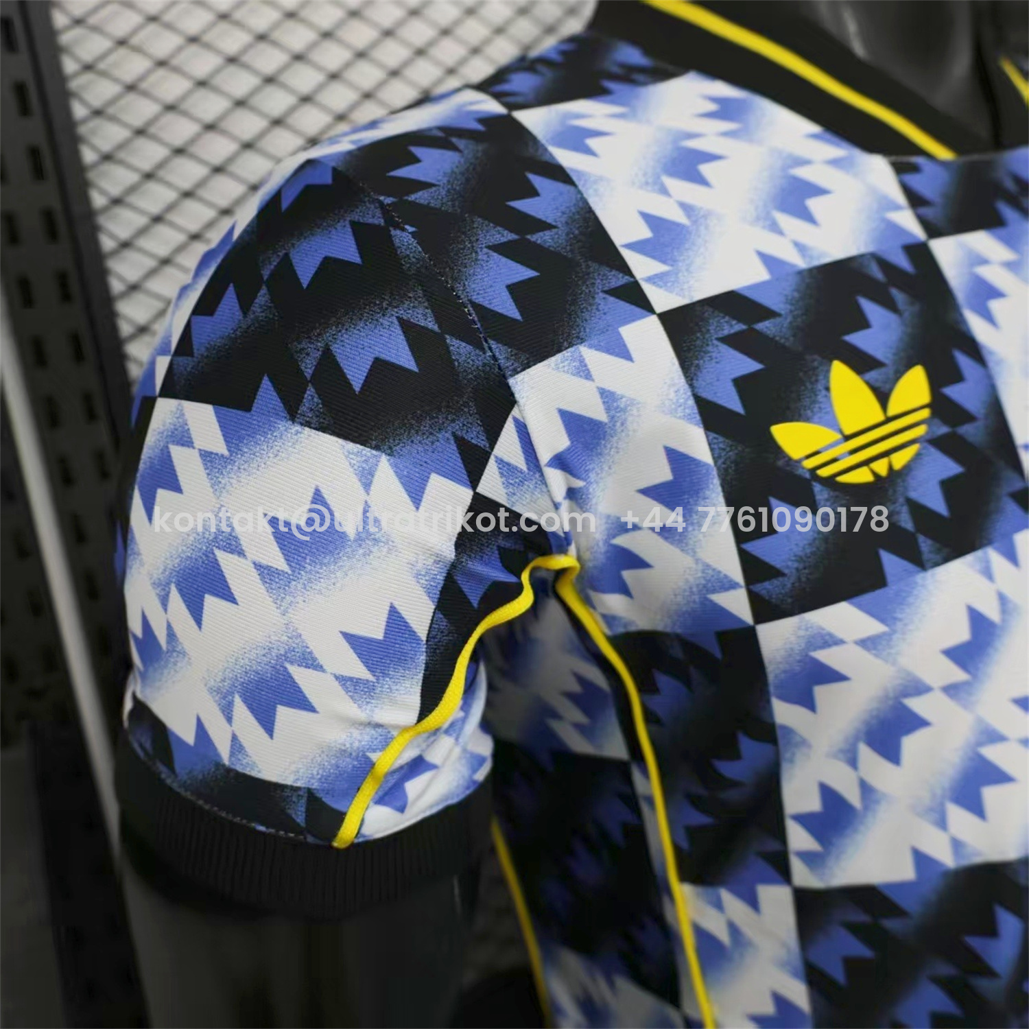 UltraTrikot-Manchester United 25-26 Blue And Black Checkerboard Special Jersey - Player Version