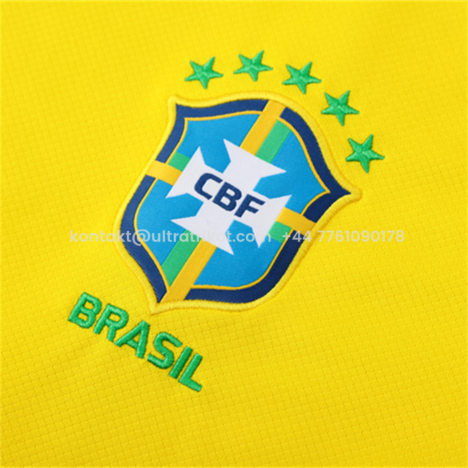 UltraTrikot-Brazil 25-26 Short-Sleeve Training Set - Yellow Top & Black Shorts