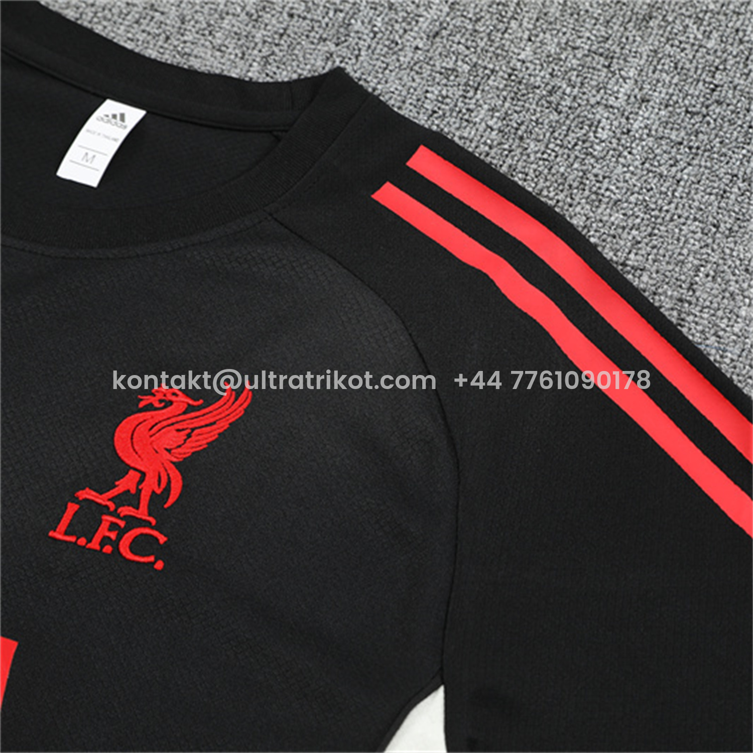 UltraTrikot-Liver.pool 25-26 Kids Short-Sleeve Training Set - Black Top & Black Shorts