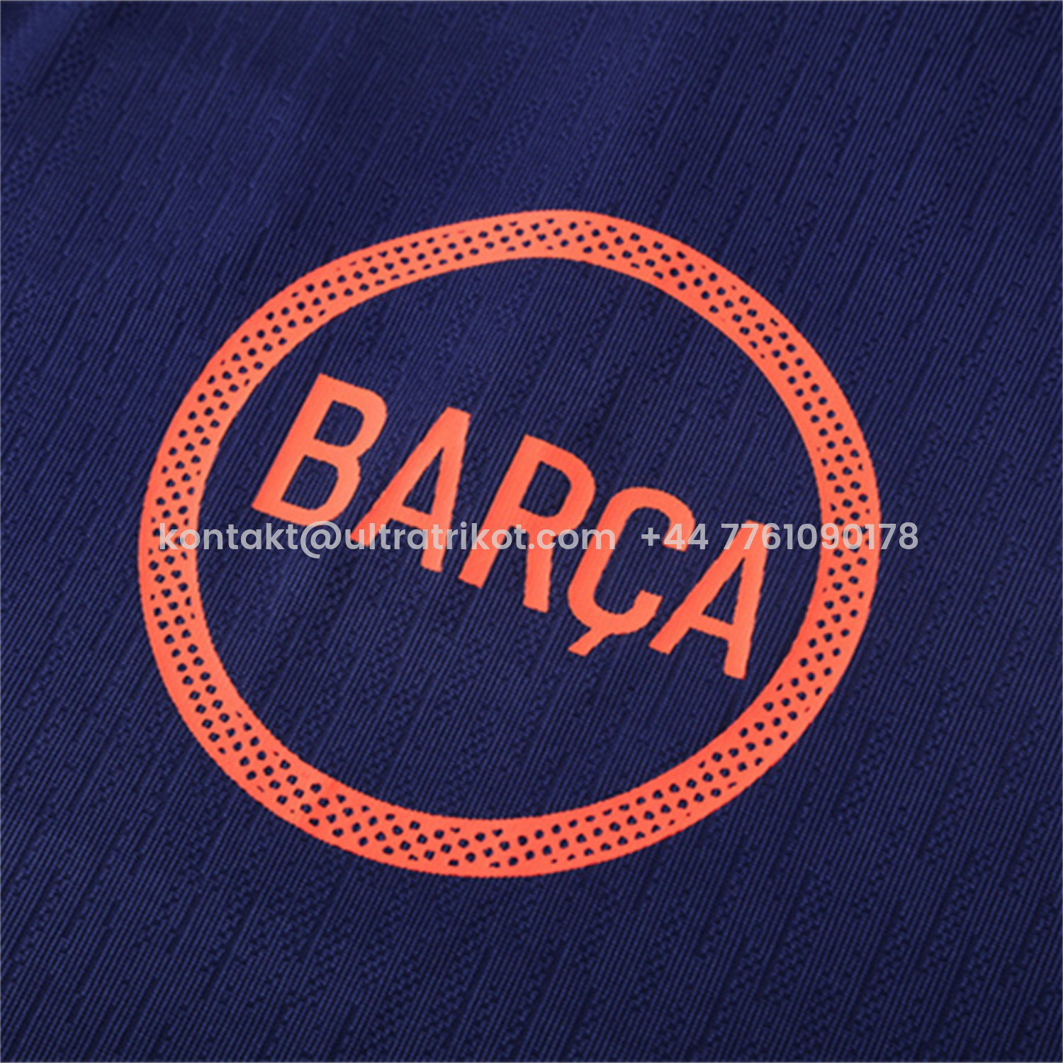UltraTrikot-Barcelona 25-26 Long Sleeve Training Set - Royal Blue Top Orange Sponsor & Royal Blue Pants