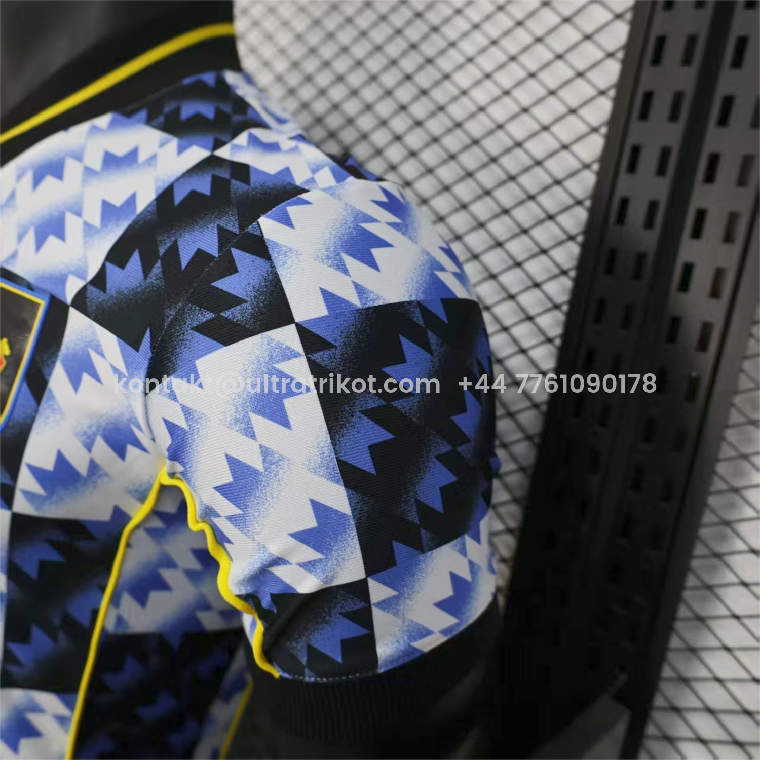 UltraTrikot-Manchester United 25-26 Blue And Black Checkerboard Special Jersey - Player Version