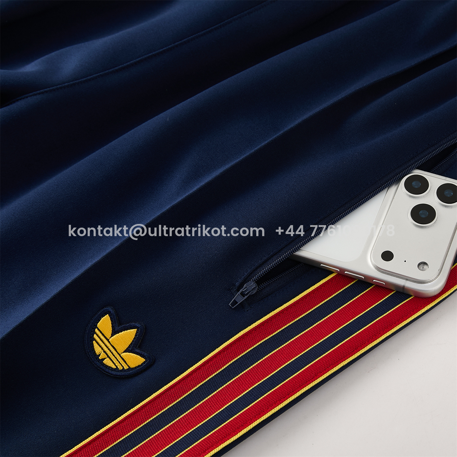 UltraTrikot-AS Roma 25-26 Originals LFSTLR Jacket Training Tracksuit - White Top and Blue Pant