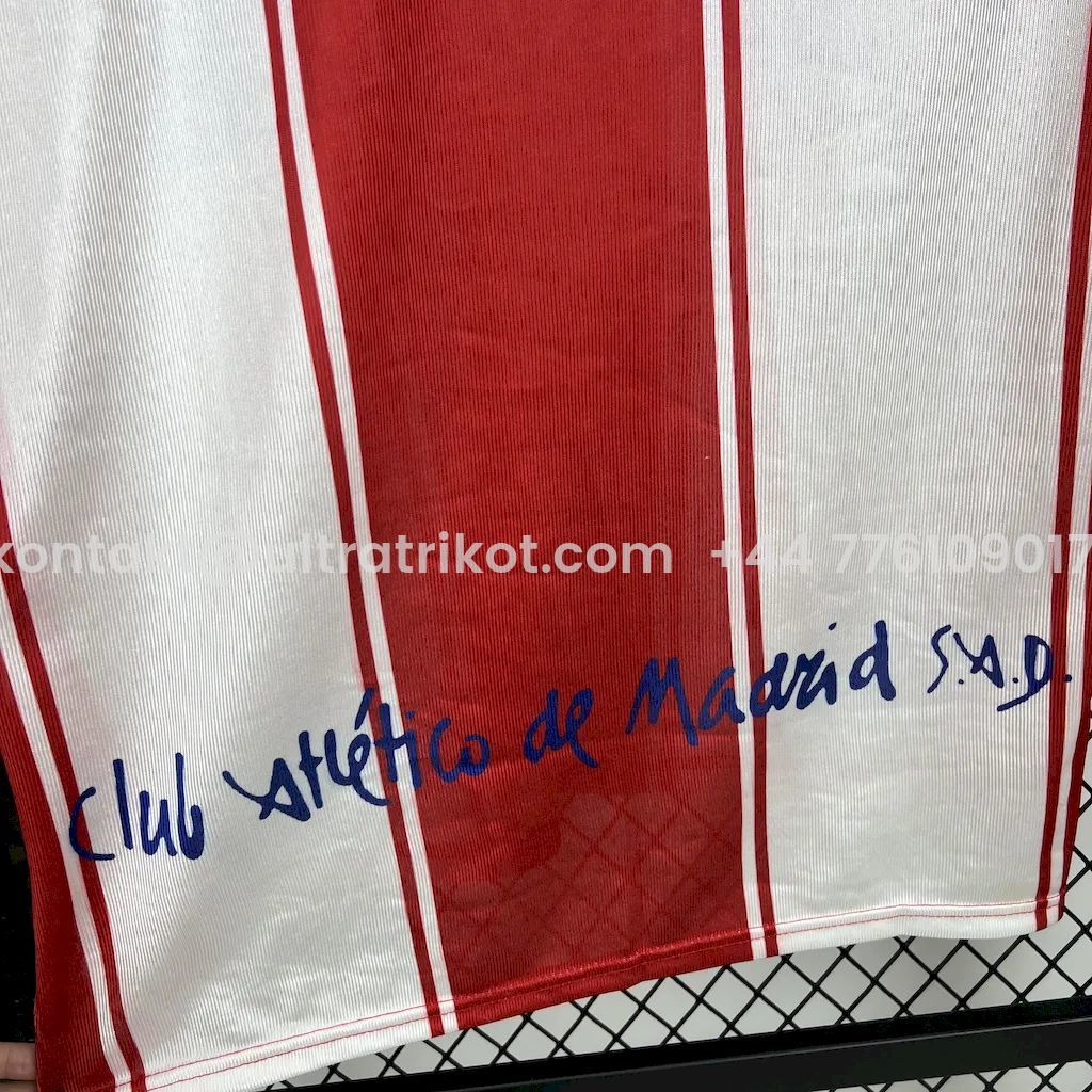 UltraTrikot-Retro Atletico Madrid 1999-00 Home Jersey with La Liga Patch