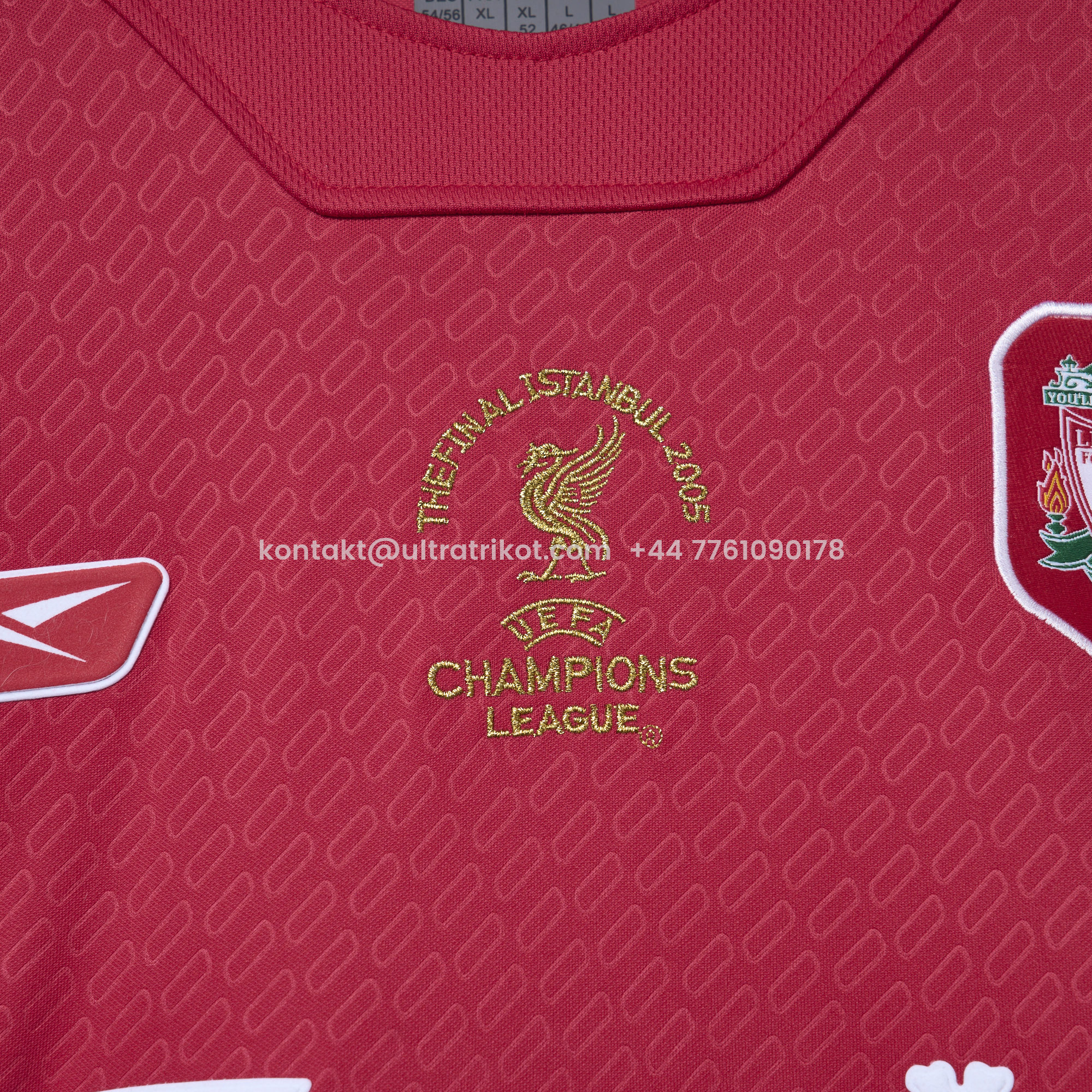 UltraTrikot-Retro Liver.pool 2005 Home Stadium Jersey - with UEFA Champions League Final Patch