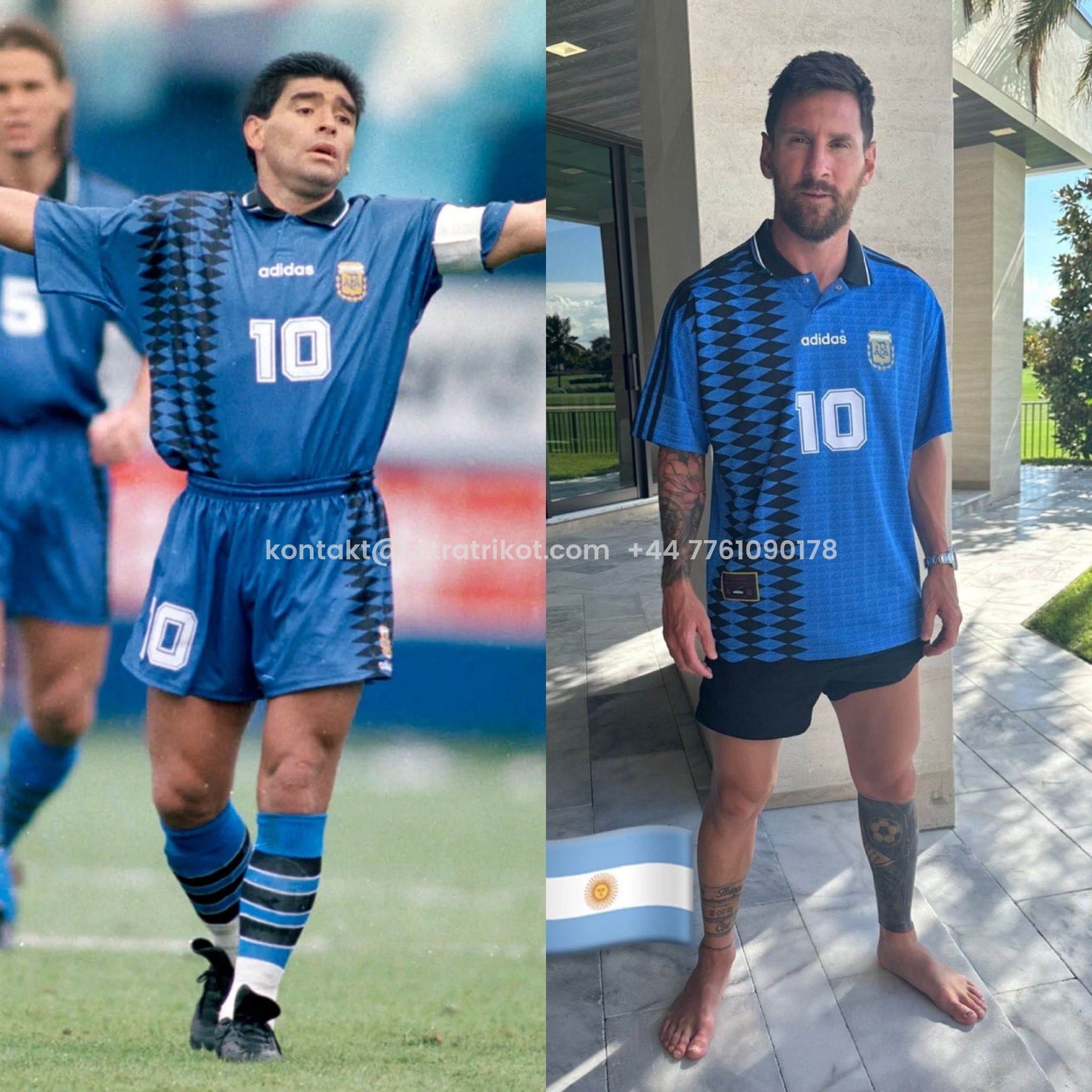 UltraTrikot-Retro Argentina 1994 Away Stadium Jersey