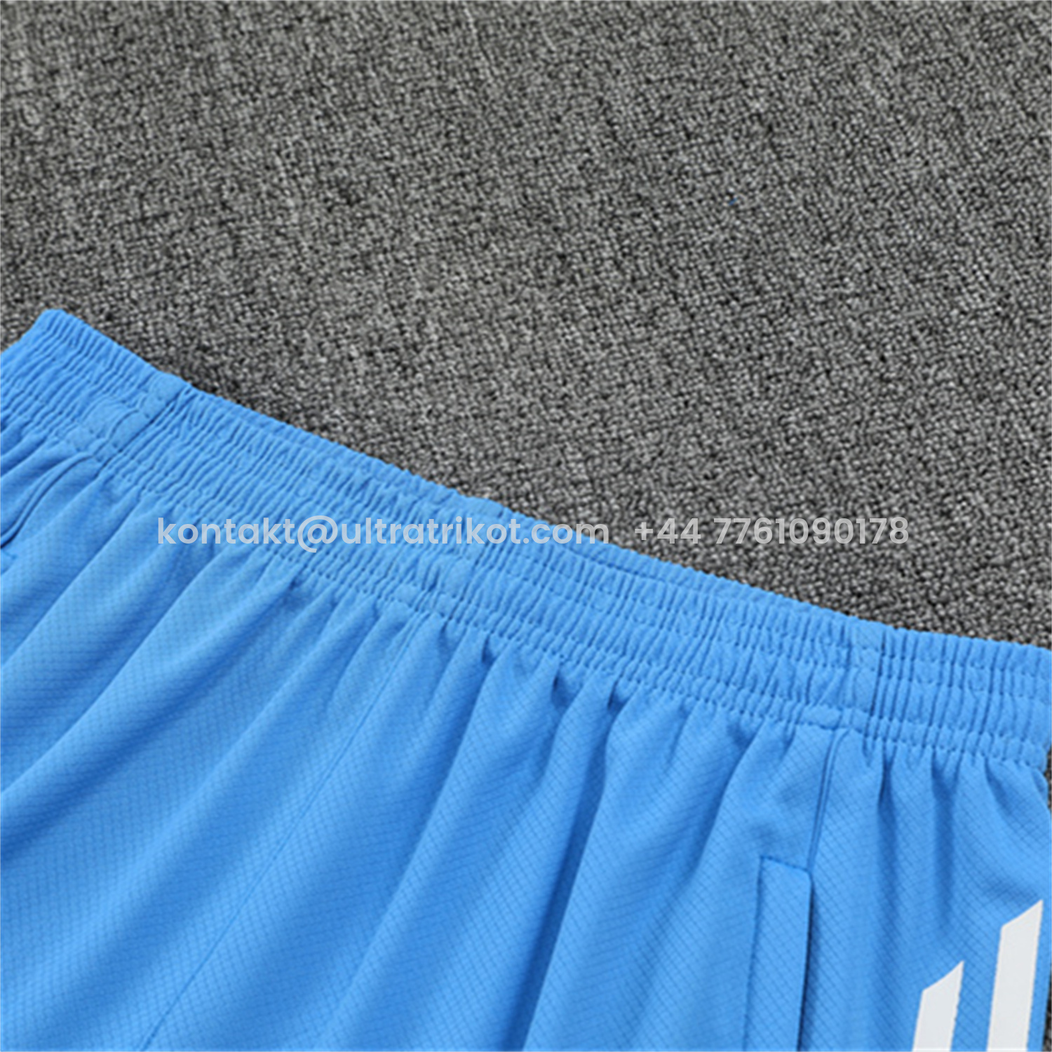 UltraTrikot-Real Madrid 25-26 Kids Short-Sleeve Training Set - White Top and Sky Blue Shorts