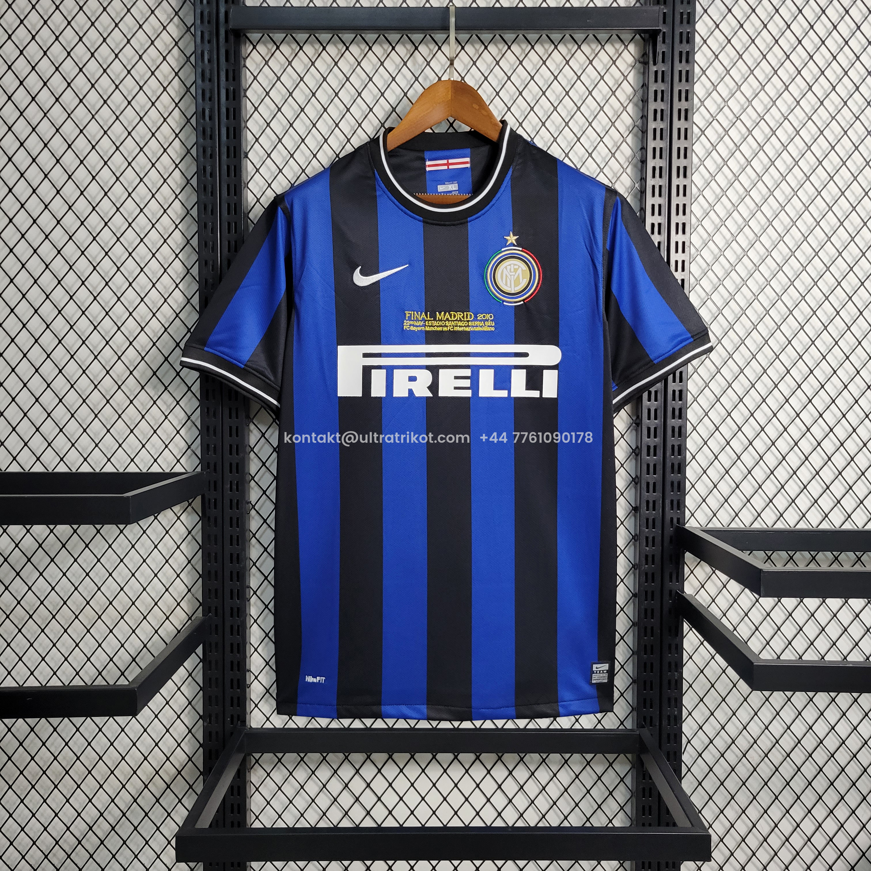 UltraTrikot-Retro Inter Milan 09-10 Home Stadium Jersey - Champions League Final