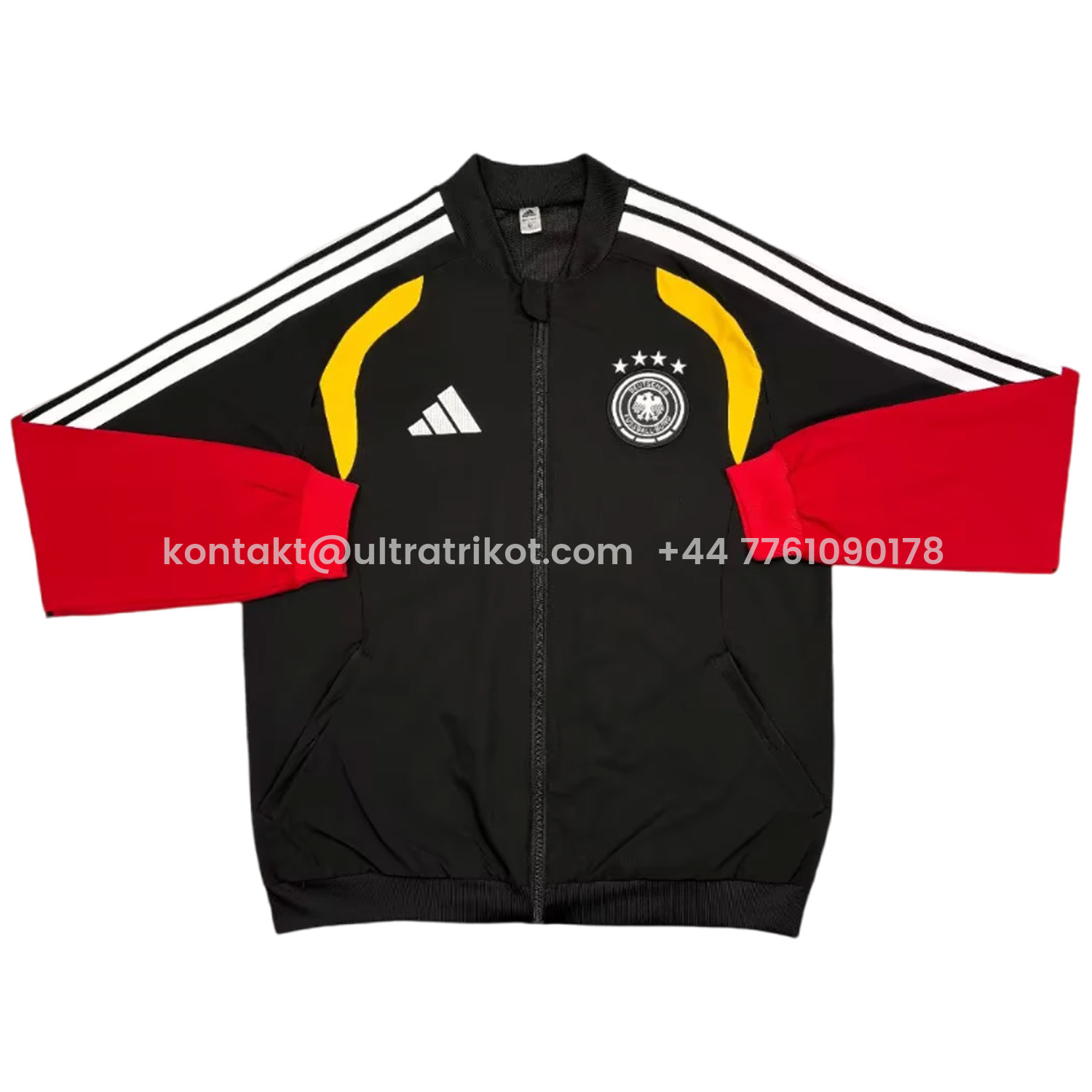 UltraTrikot-Germany 2026 Windbreaker Jacket - Black And Red