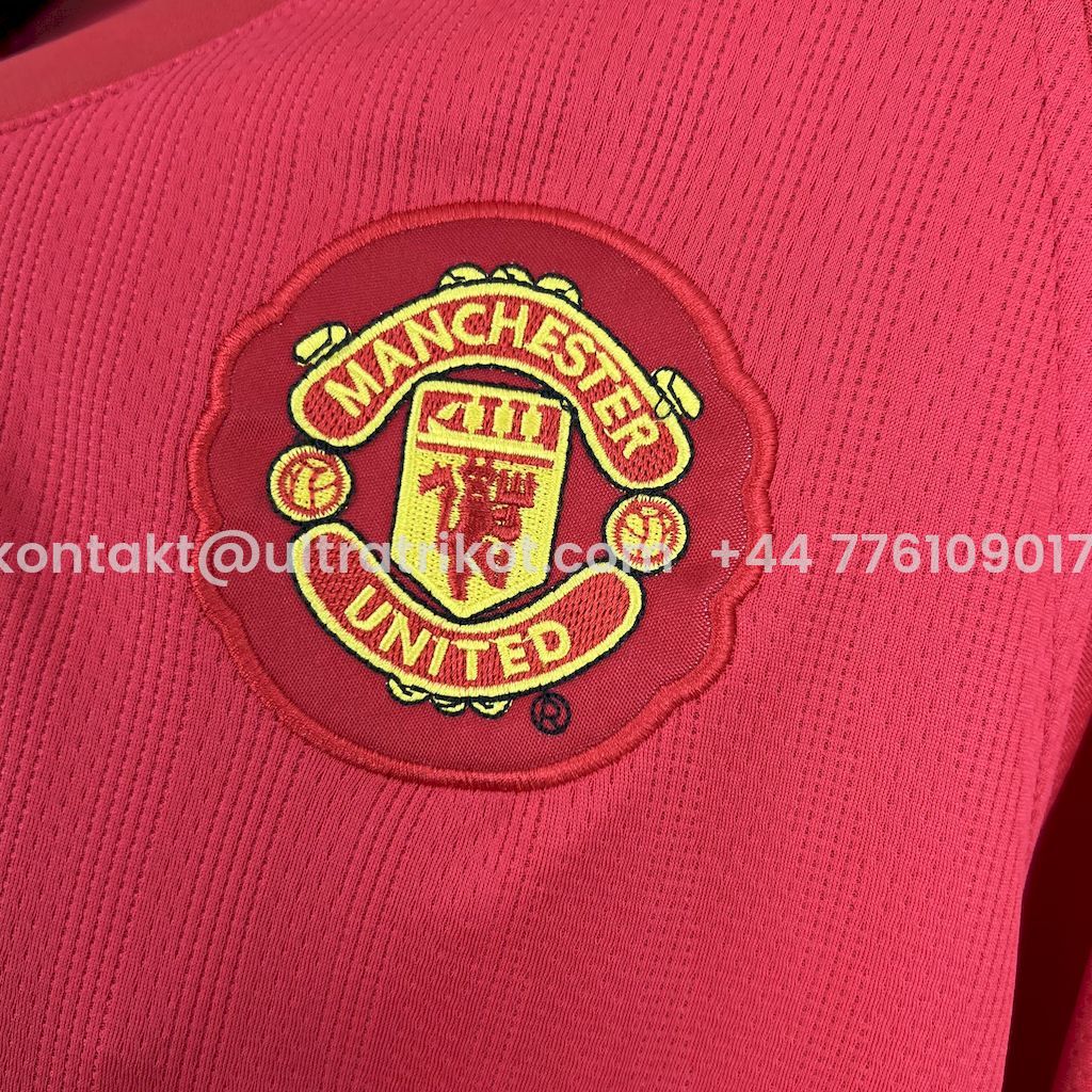 UltraTrikot-Retro Manchester United 07-08 Champions League Final Home Long Sleeve Jersey