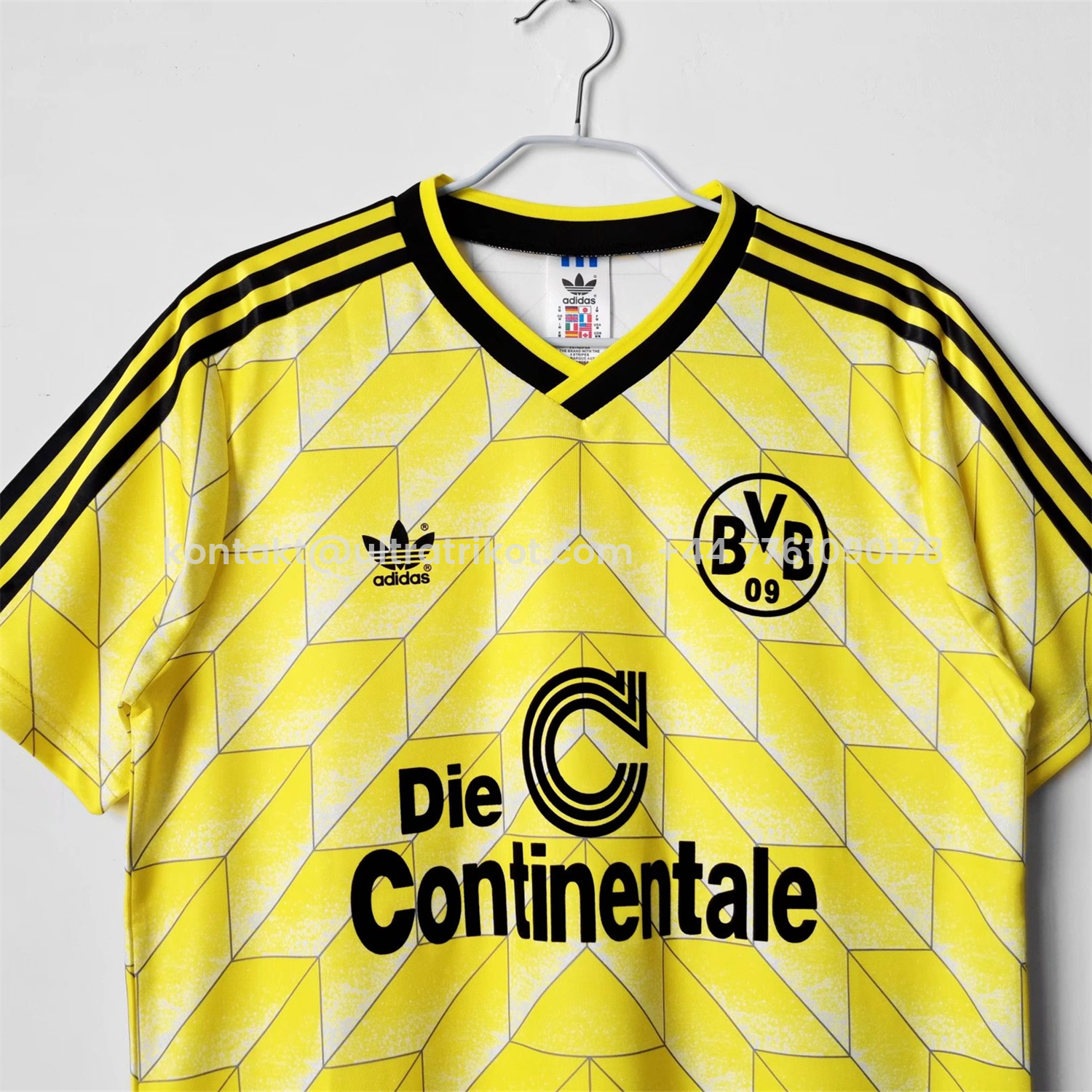 UltraTrikot-Retro Dortmund 1988-89 Home Jersey
