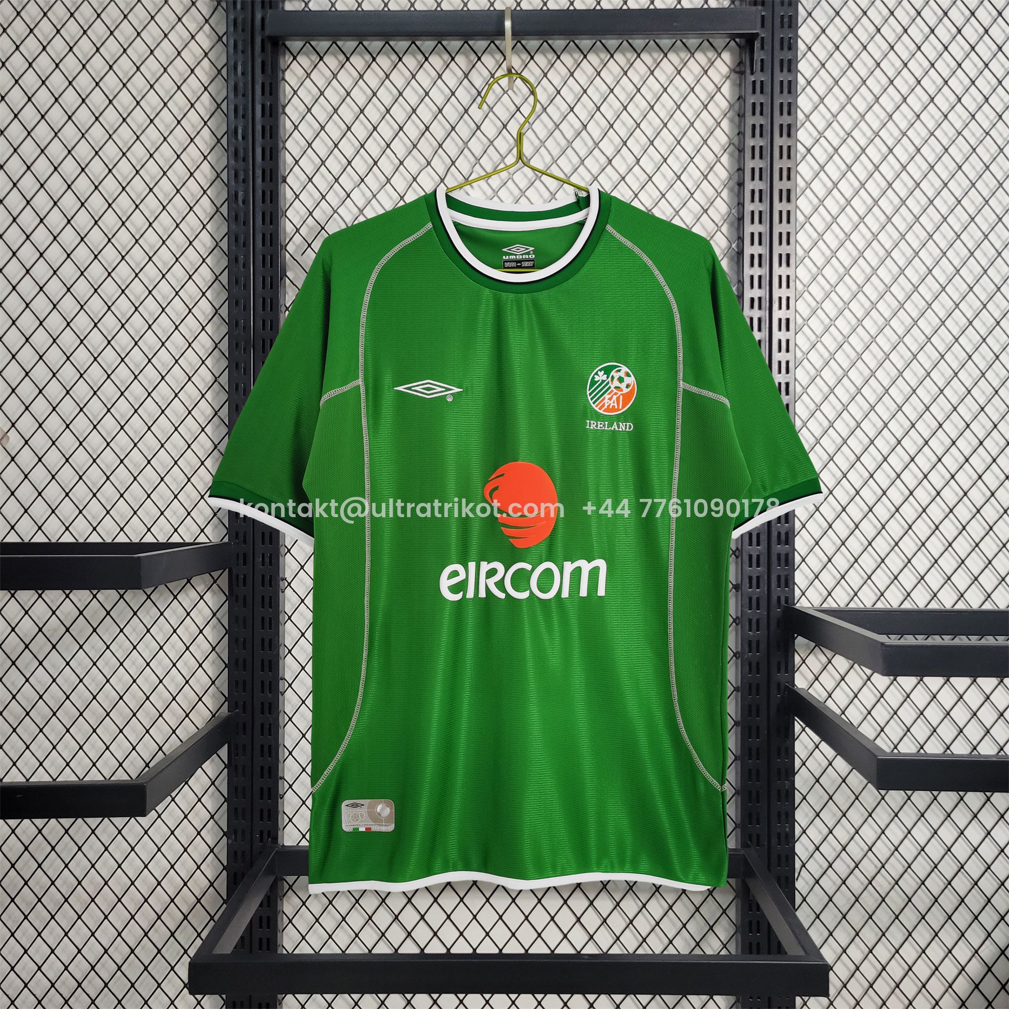 UltraTrikot-Retro Ireland 2002 Home Stadium Jersey