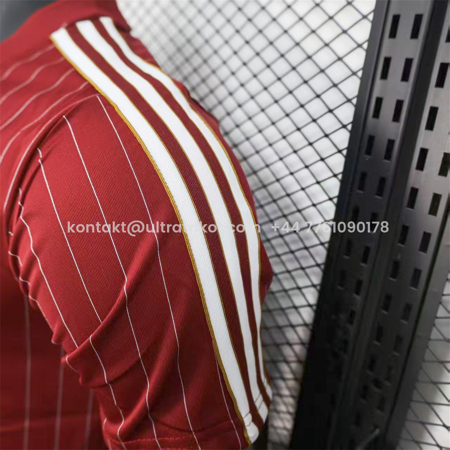 UltraTrikot-Arsenal 25-26 Trefoil White Lines Red Travel Jersey - Player Version