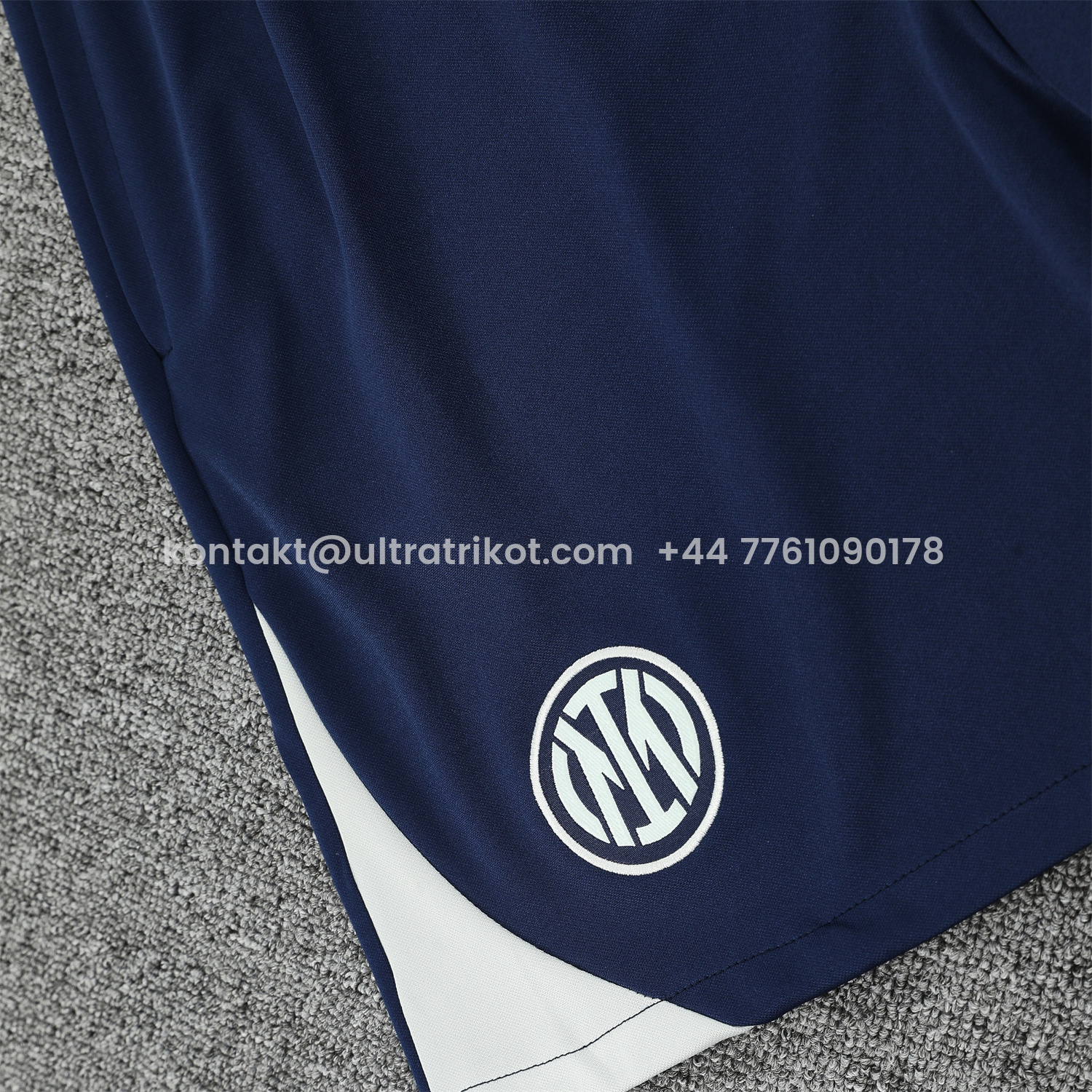 UltraTrikot-Inter Milan 25-26 Vest Training Set - White Vest & Blue Shorts