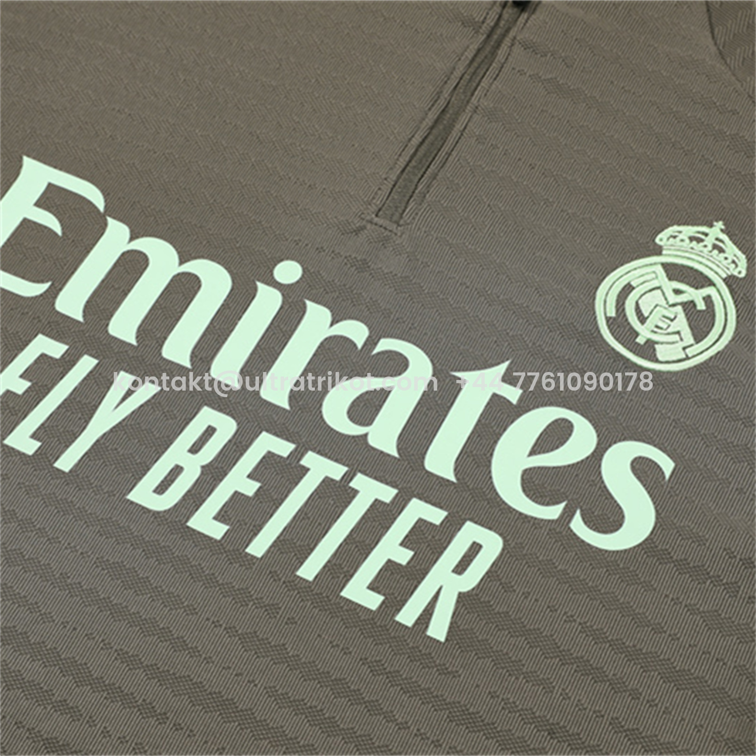 UltraTrikot-Real Madrid 25-26 Kids Long Sleeve Training Set - Player Version - Khaki Top and Khaki Pants