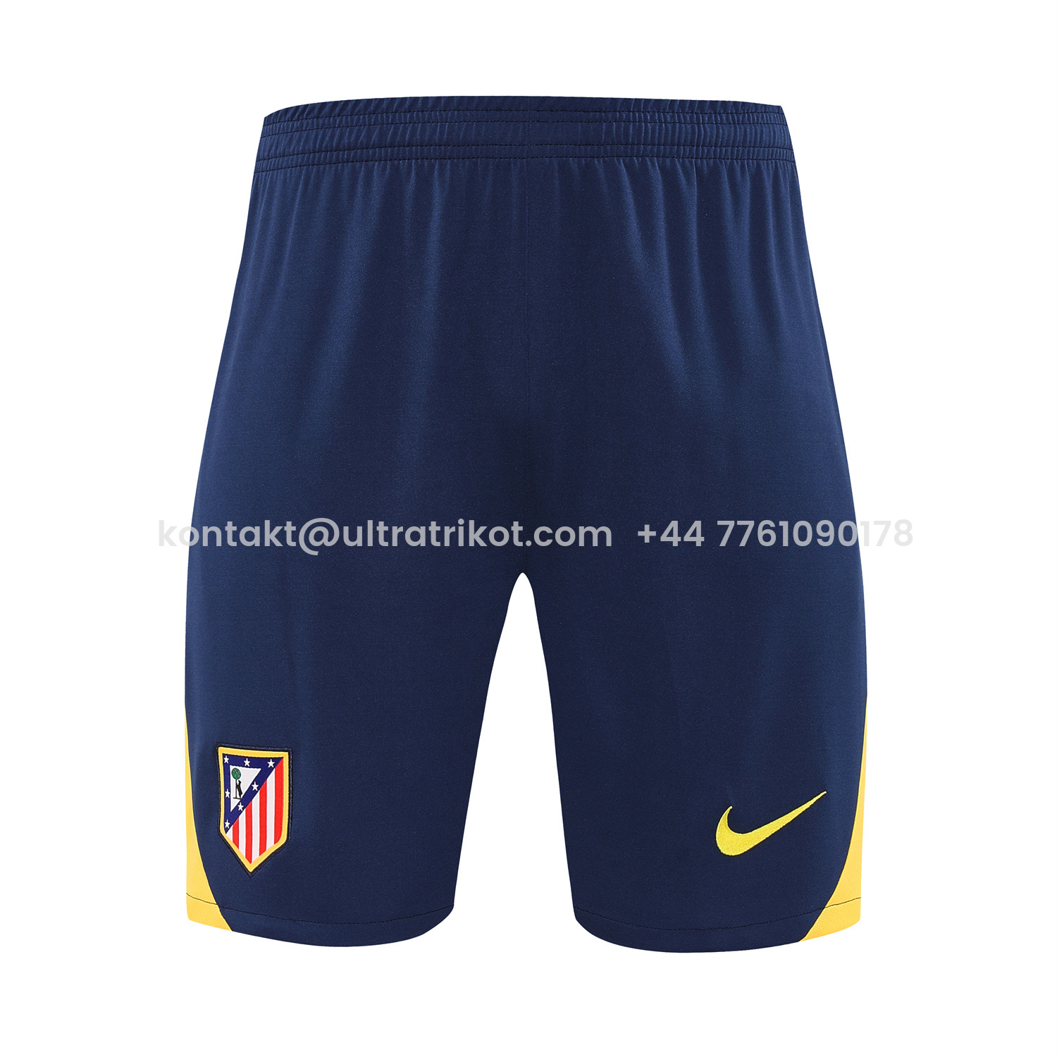 UltraTrikot-Atletico Madrid Short-Sleeve Training Set - Blue Yellow Top & Blue Shorts