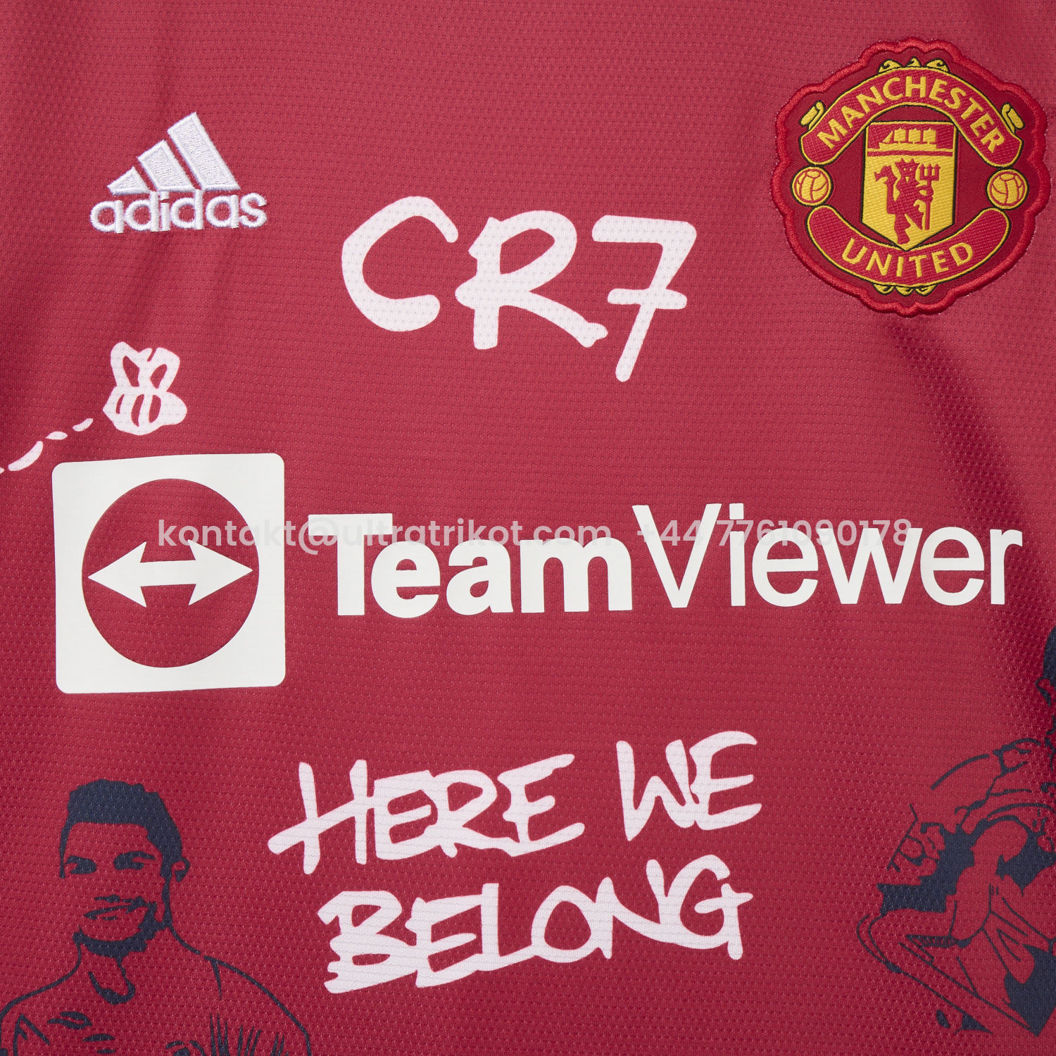 UltraTrikot-Retro Manchester United 21-22 Home Ronaldo Graffiti Edition Special Edition Jersey