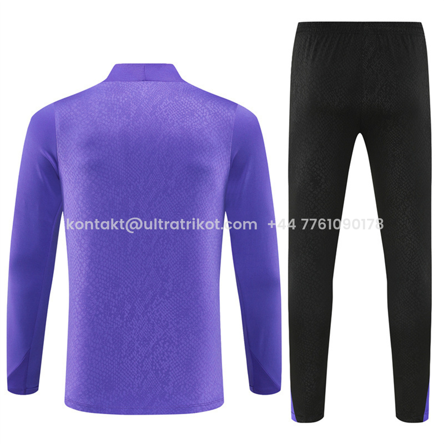 UltraTrikot-Barcelona 25-26 X KB Kids Long Sleeve Training Set - Purple Top & Black Pants