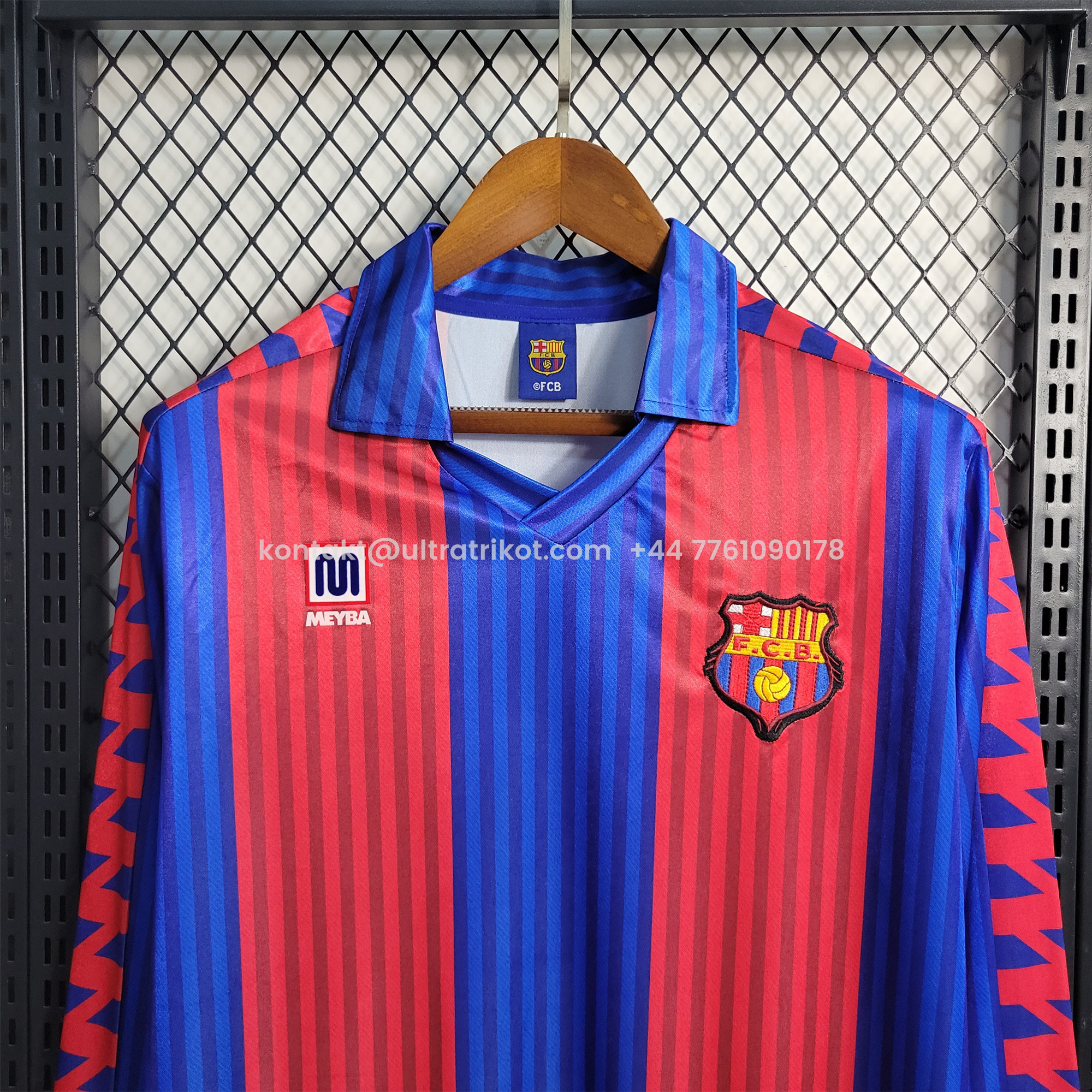 UltraTrikot-Retro Barcelona 90-92 Home Stadium Long Sleeve Jersey