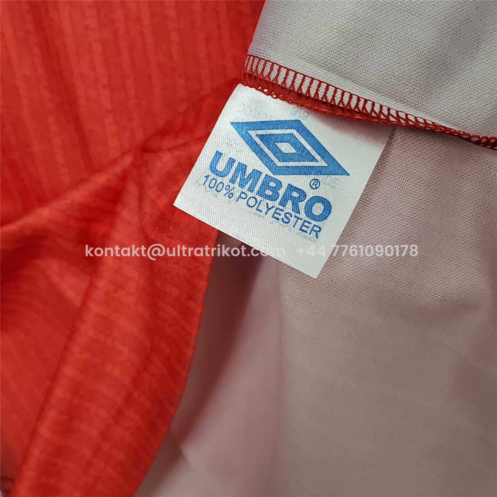 UltraTrikot-Retro Manchester United 96-97 Home Long Sleeve Jersey