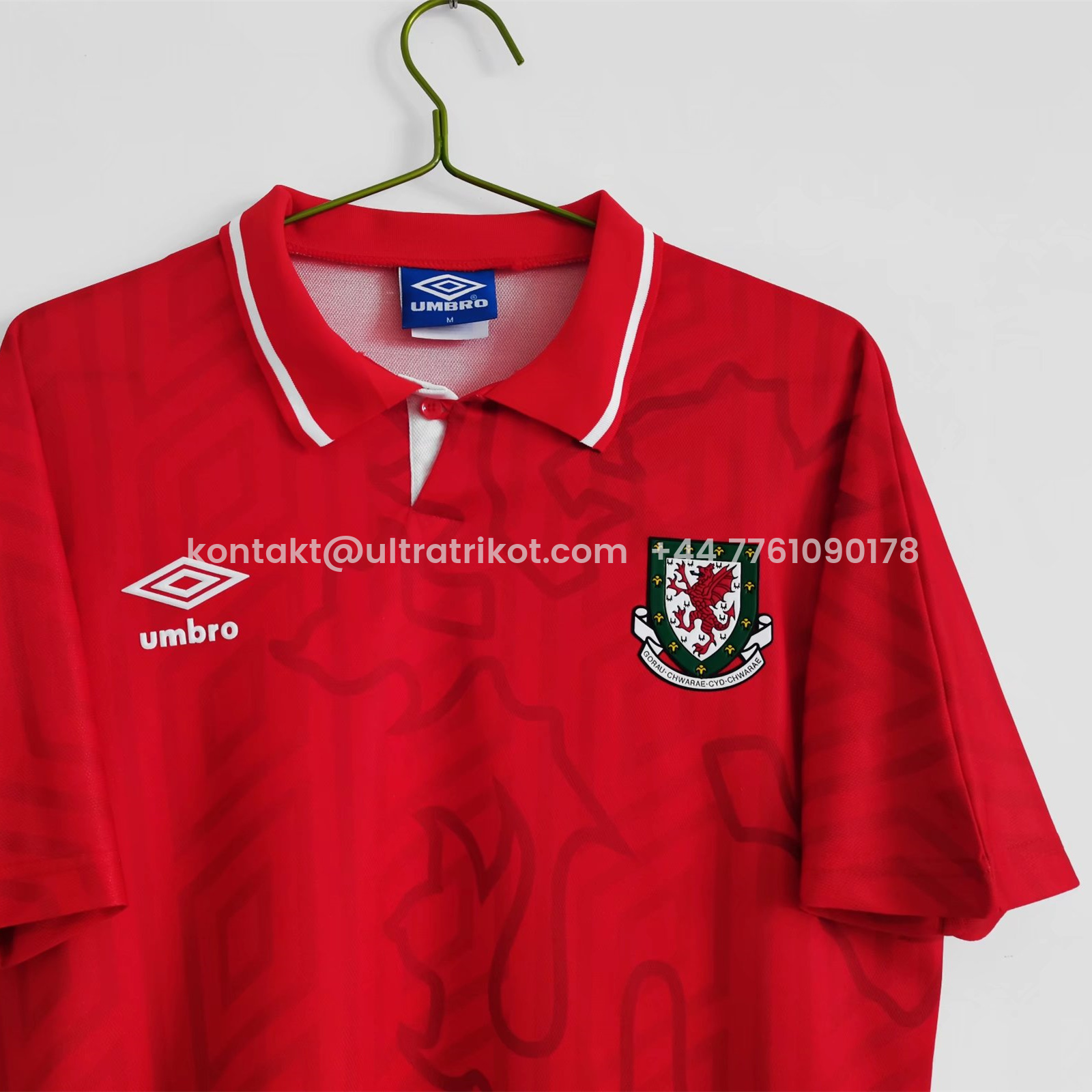 UltraTrikot-Retro Wales 1992 Home Stadium Jersey