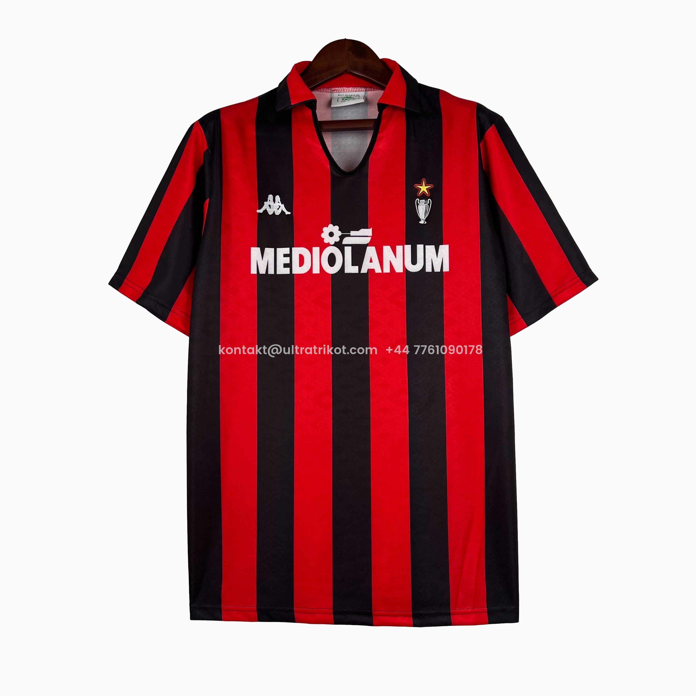 UltraTrikot-Retro AC Milan 1989-90 Home Stadium Jersey