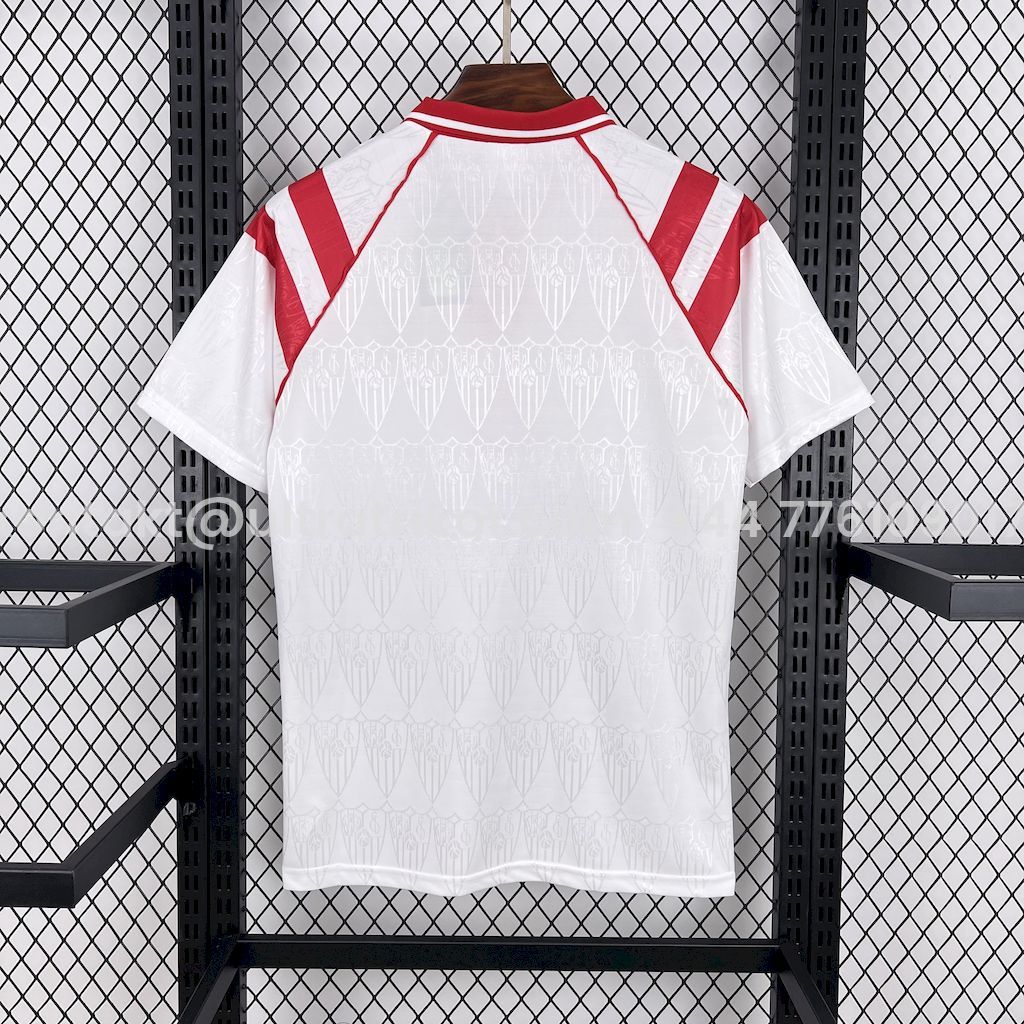 UltraTrikot-Retro Sevilla FC 1992-93 Home Jersey with Chest Sponsor
