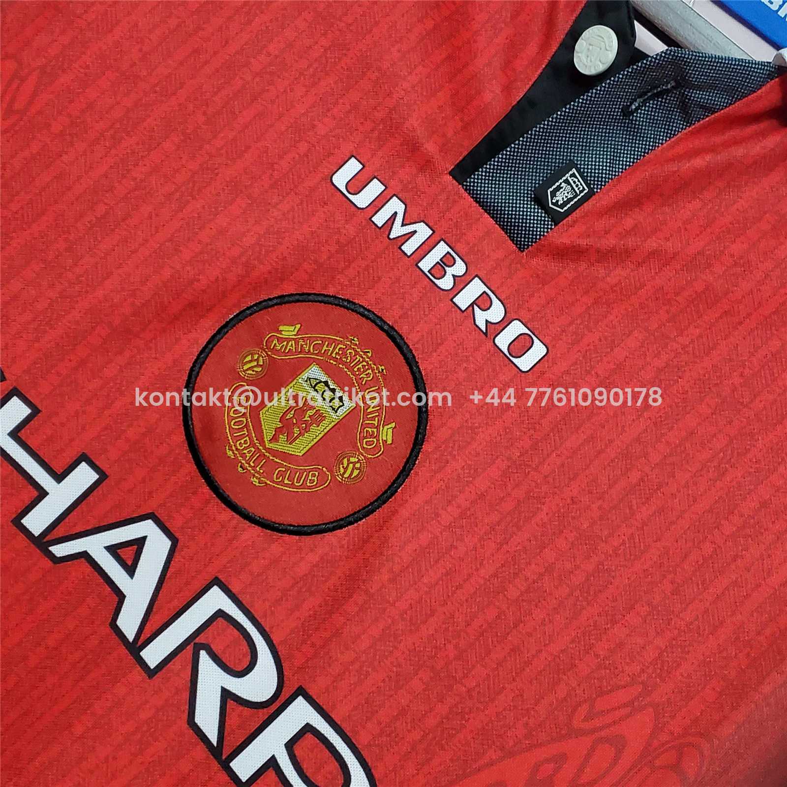 UltraTrikot-Retro Manchester United 96-97 Home Long Sleeve Jersey