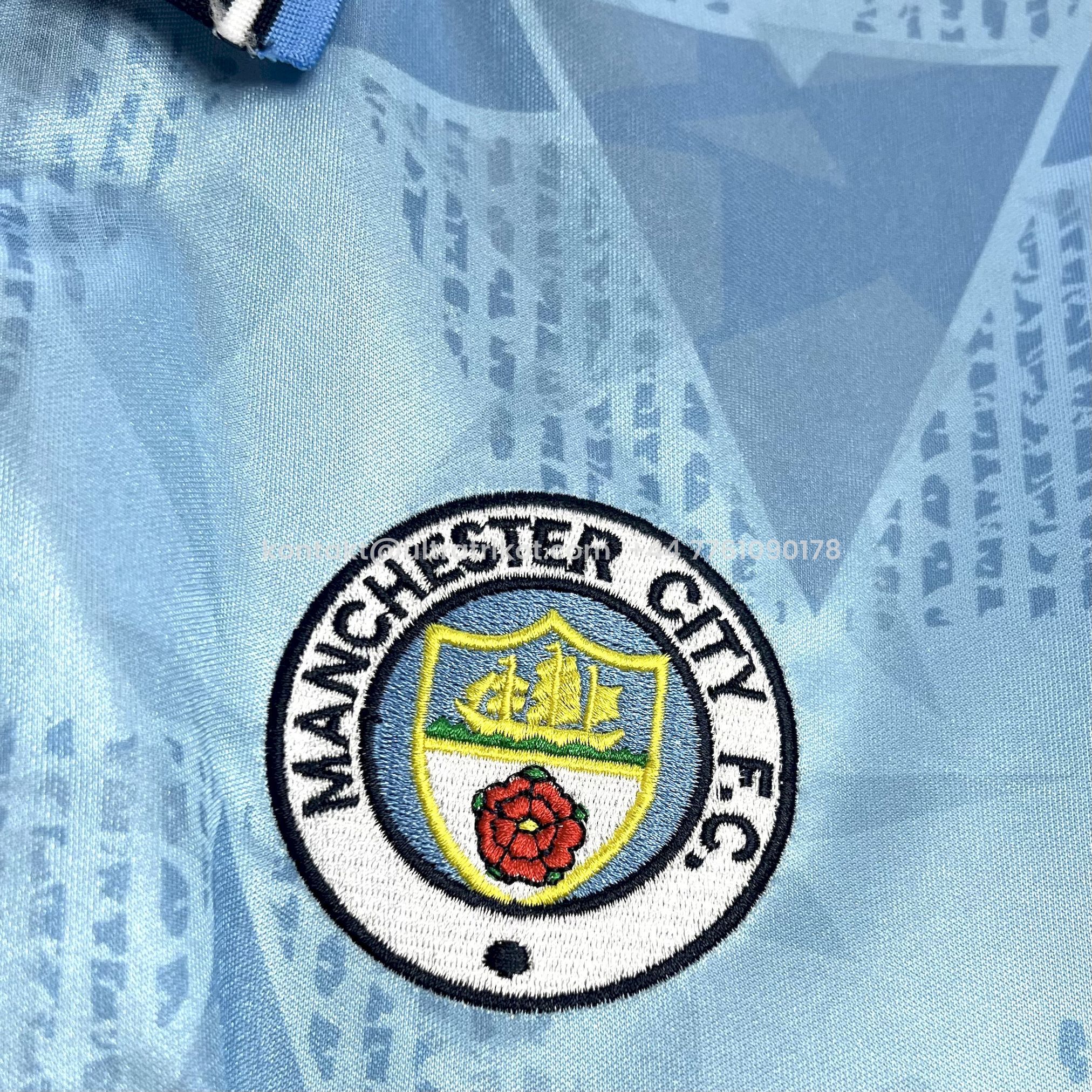 UltraTrikot-Retro Manchester City 1989-91 Home Jersey