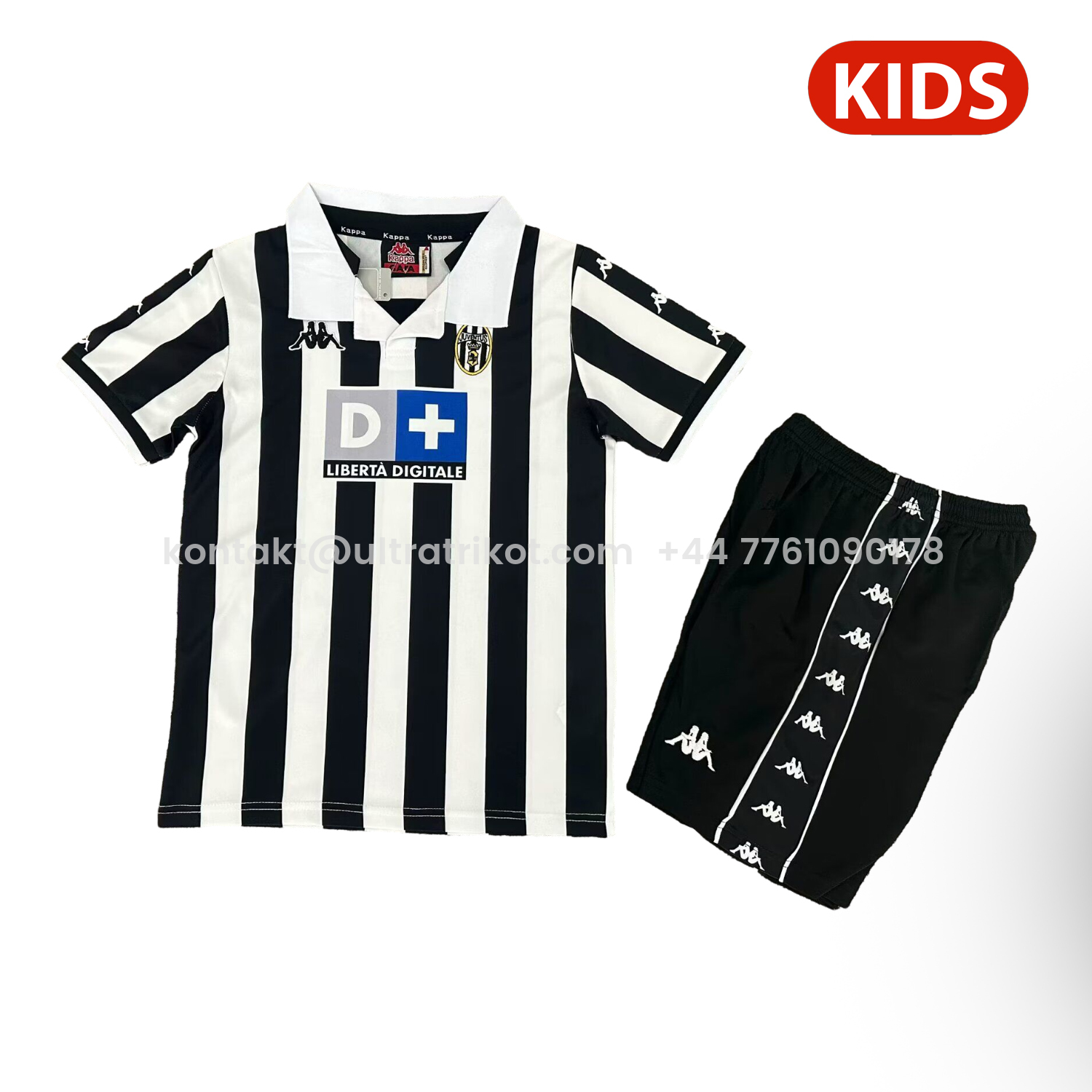 UltraTrikot-Retro Juventus 1999-00 Home Kids Kit