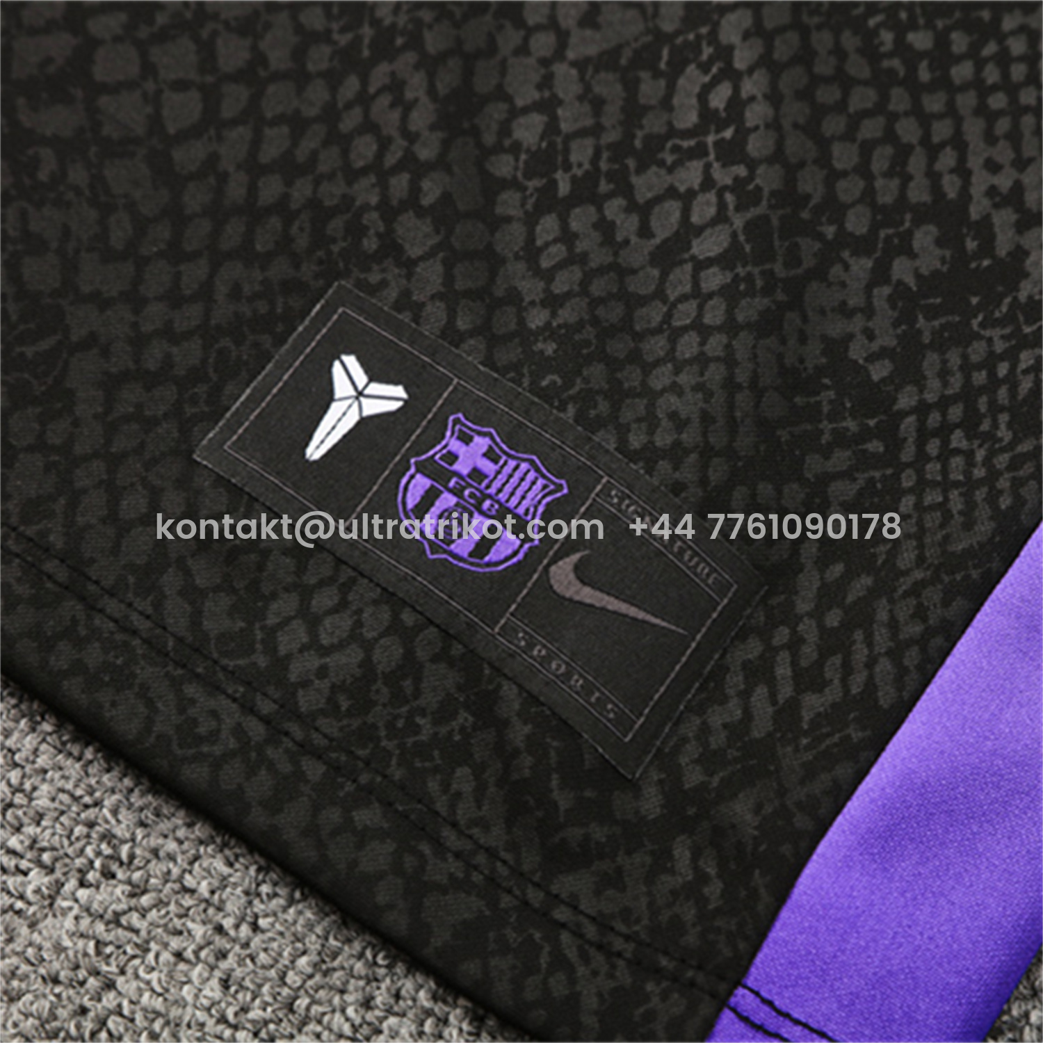 UltraTrikot-Barcelona 25-26 X KB Kids Long Sleeve Training Set - Black Top & Black Pants