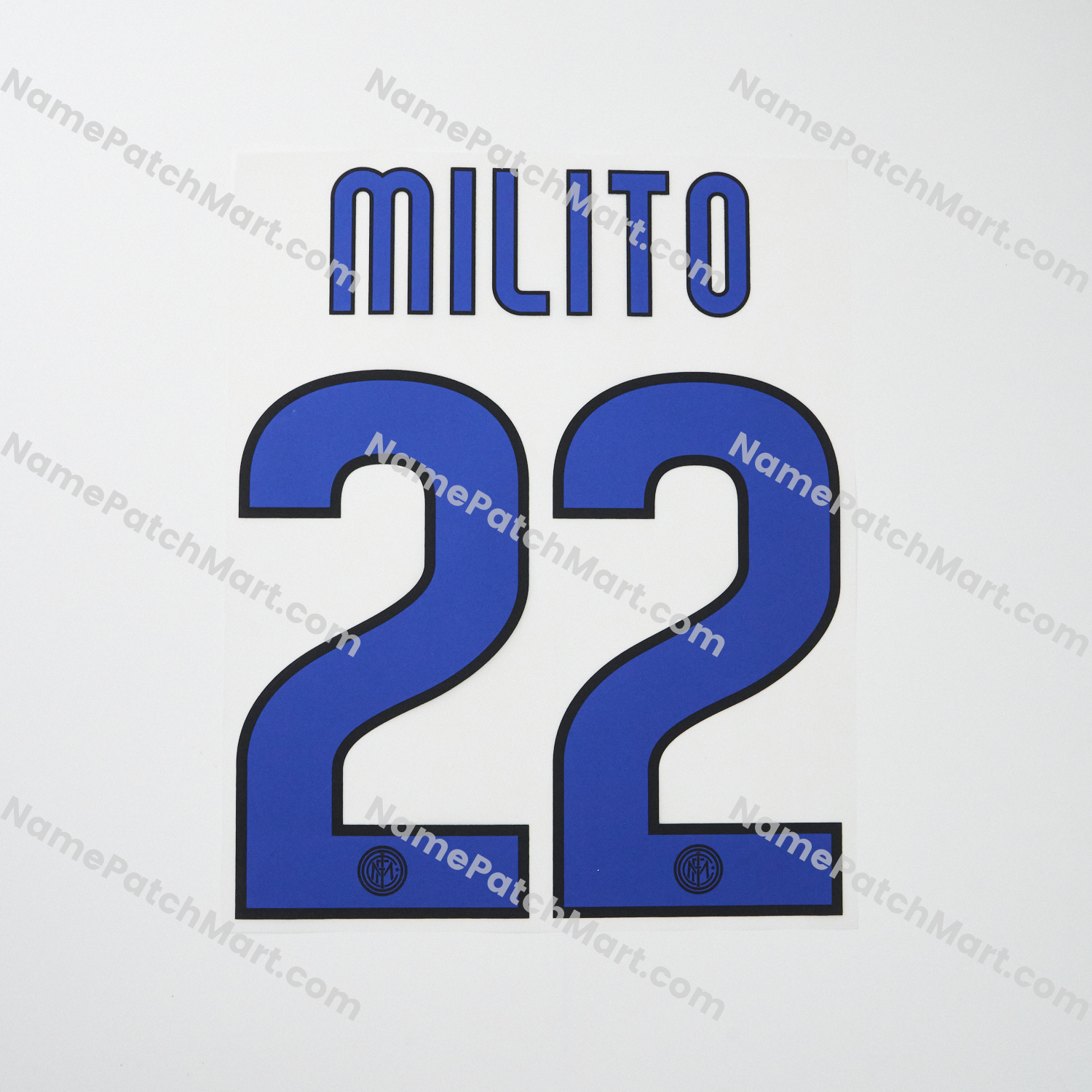 Milito #22 - Inter Milan 2009-11 Away  | Name Number Set - NamePatchMart.COM