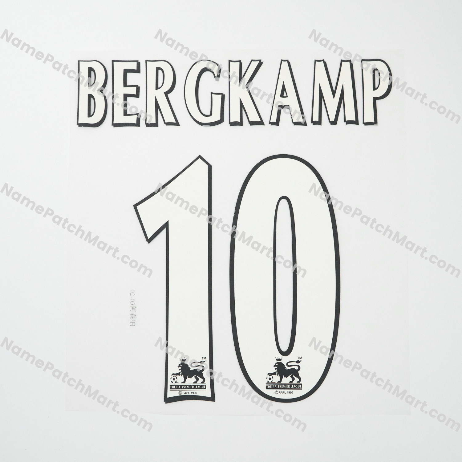 Bergkamp #10 (Premier League) - Arsenal 2002-04 Home  | Name Number Set - NamePatchMart.COM