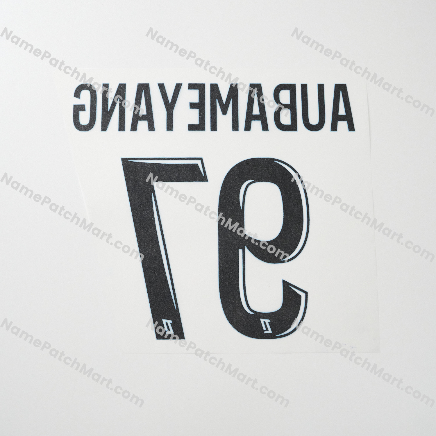Aubameyang #97 (Ligue 1) - Marseille 25-26 Home  | Name Number Set - NamePatchMart.COM