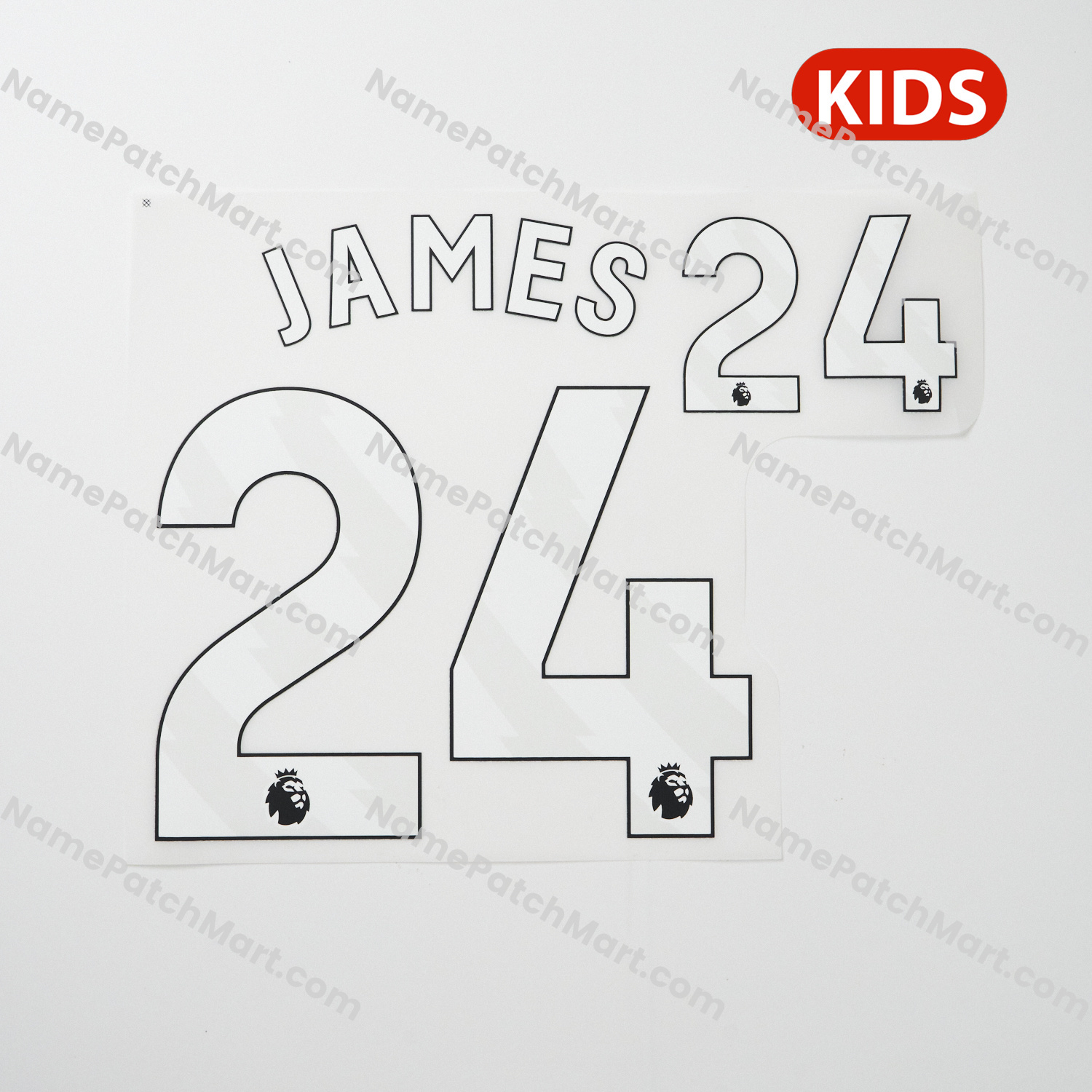 KIDS James #24 (Premier League) - Chelsea 25-26 Home and Third  | Name Number Set - NamePatchMart.COM