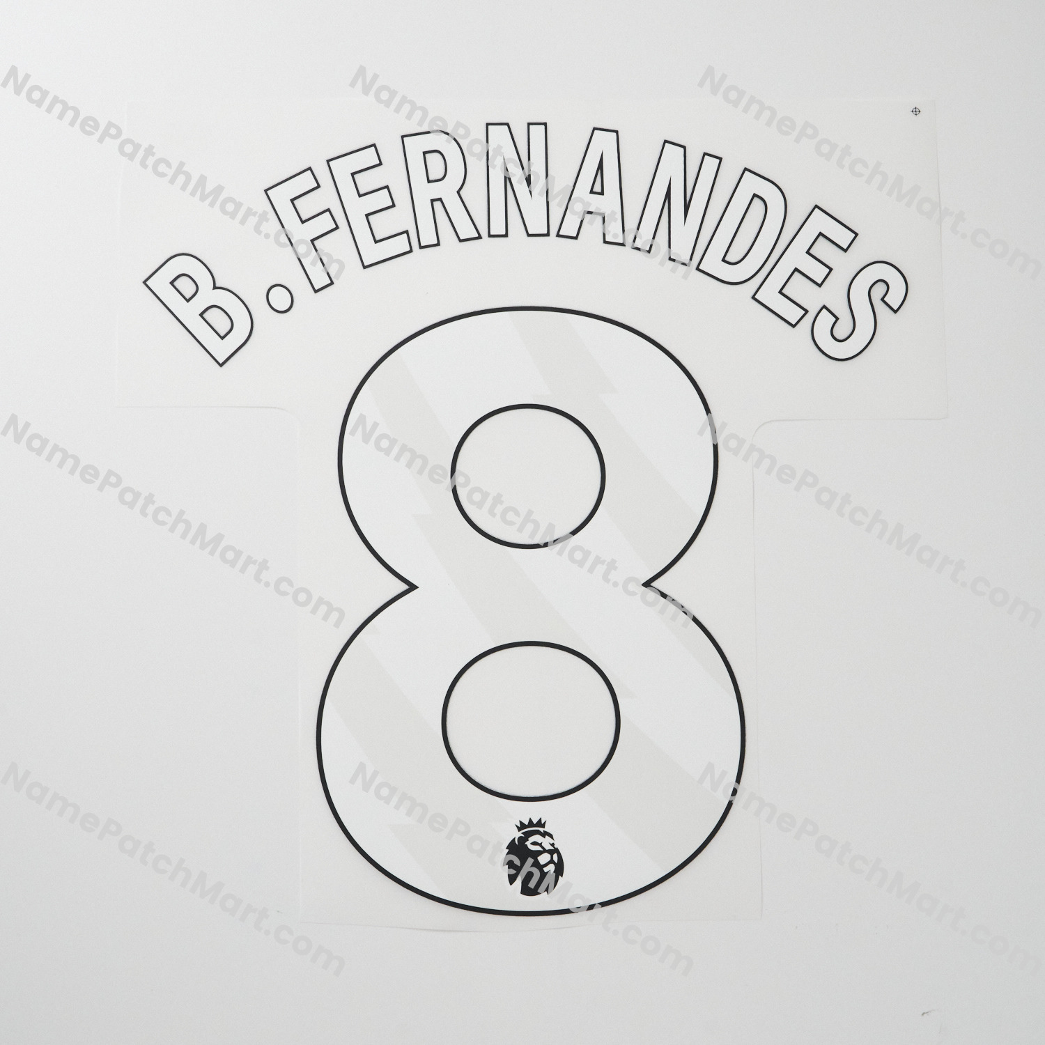 B.Fernades #8 (Premier League) - Manchester United 25-26 Home  | Name Number Set - NamePatchMart.COM