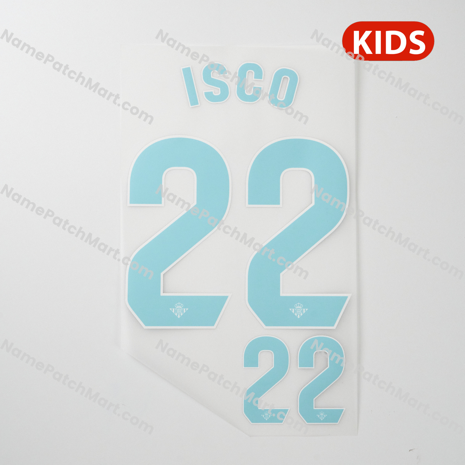 Isco #22 (La Liga) - Real Betis 25-26 Third KIDS  | Name Number Set - NamePatchMart.COM