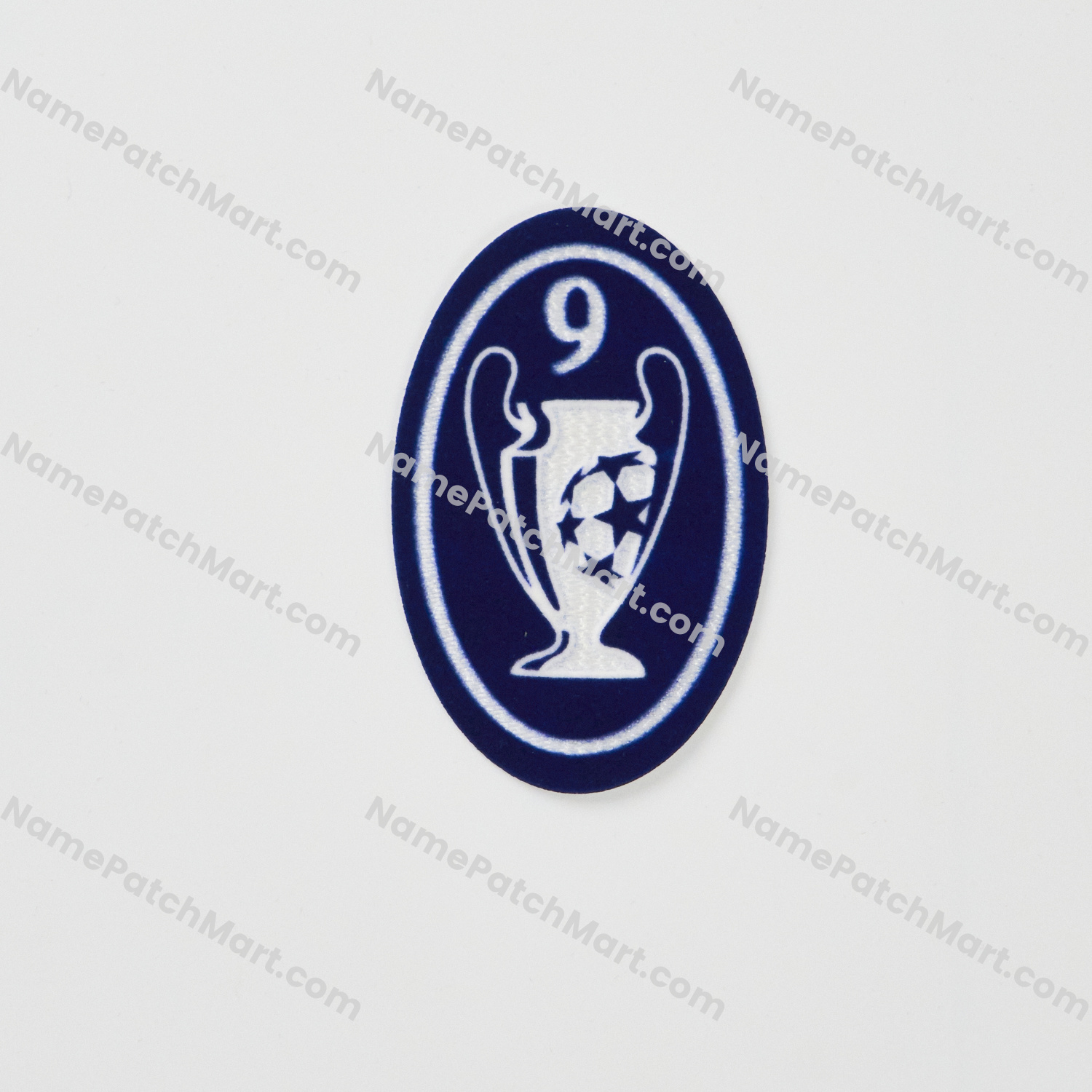 2003-06 UEFA Champions League '9 Times Winner ' Trophy Patch  | Name Number Set - NamePatchMart.COM