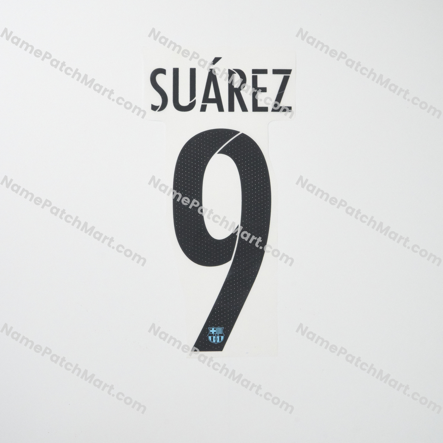 Suárez #9 - Barcelona 2015-16 Third  | Name Number Set - NamePatchMart.COM