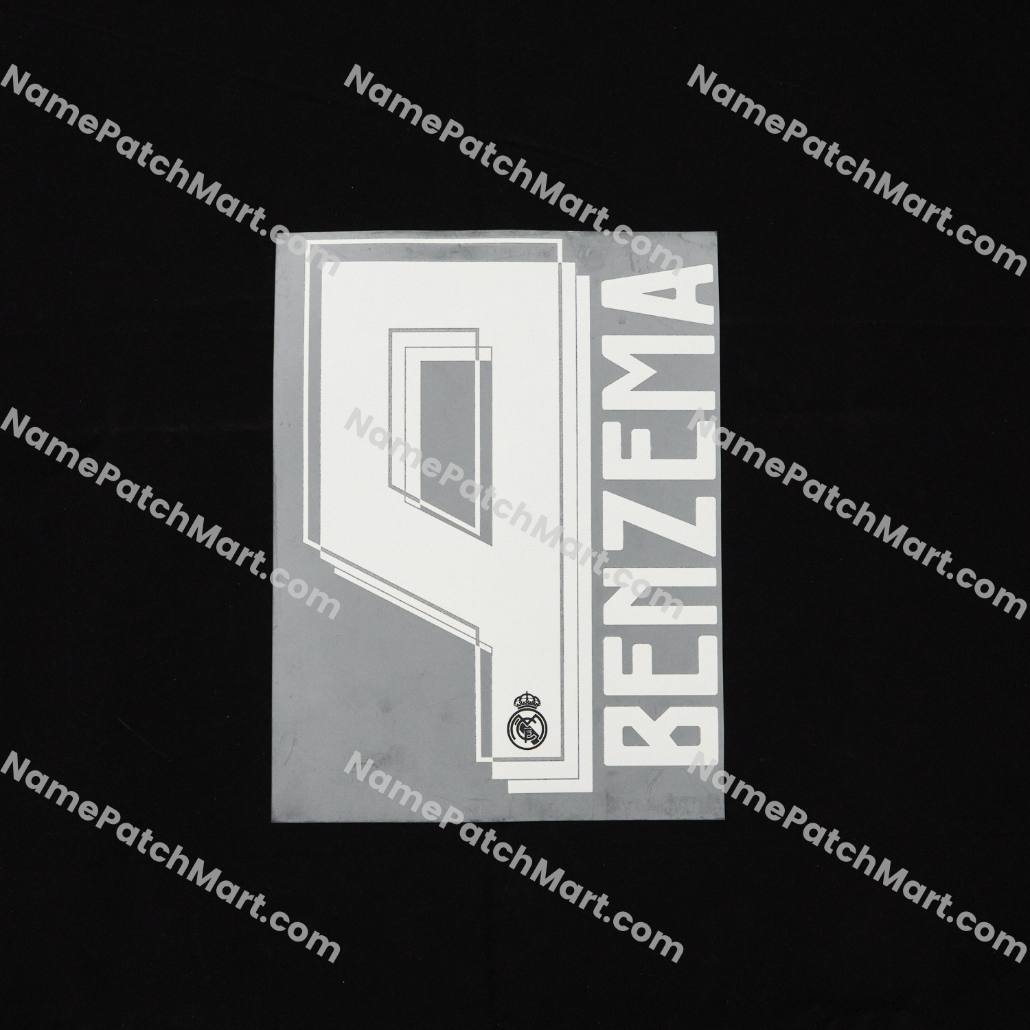 Benzema #9 (Champions League) - Real Madrid 2017-18 Away  | Name Number Set - NamePatchMart.COM