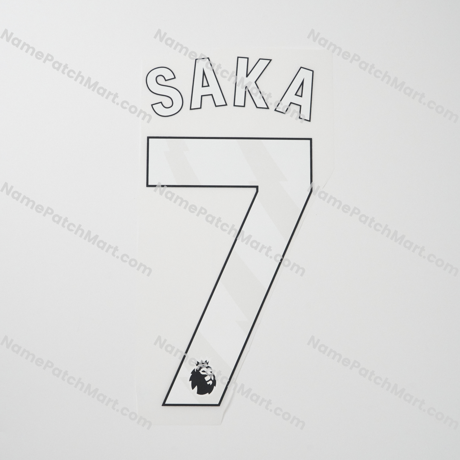 Saka #7 (Premier League) - Arsenal 25-26 Home and Away  | Name Number Set - NamePatchMart.COM