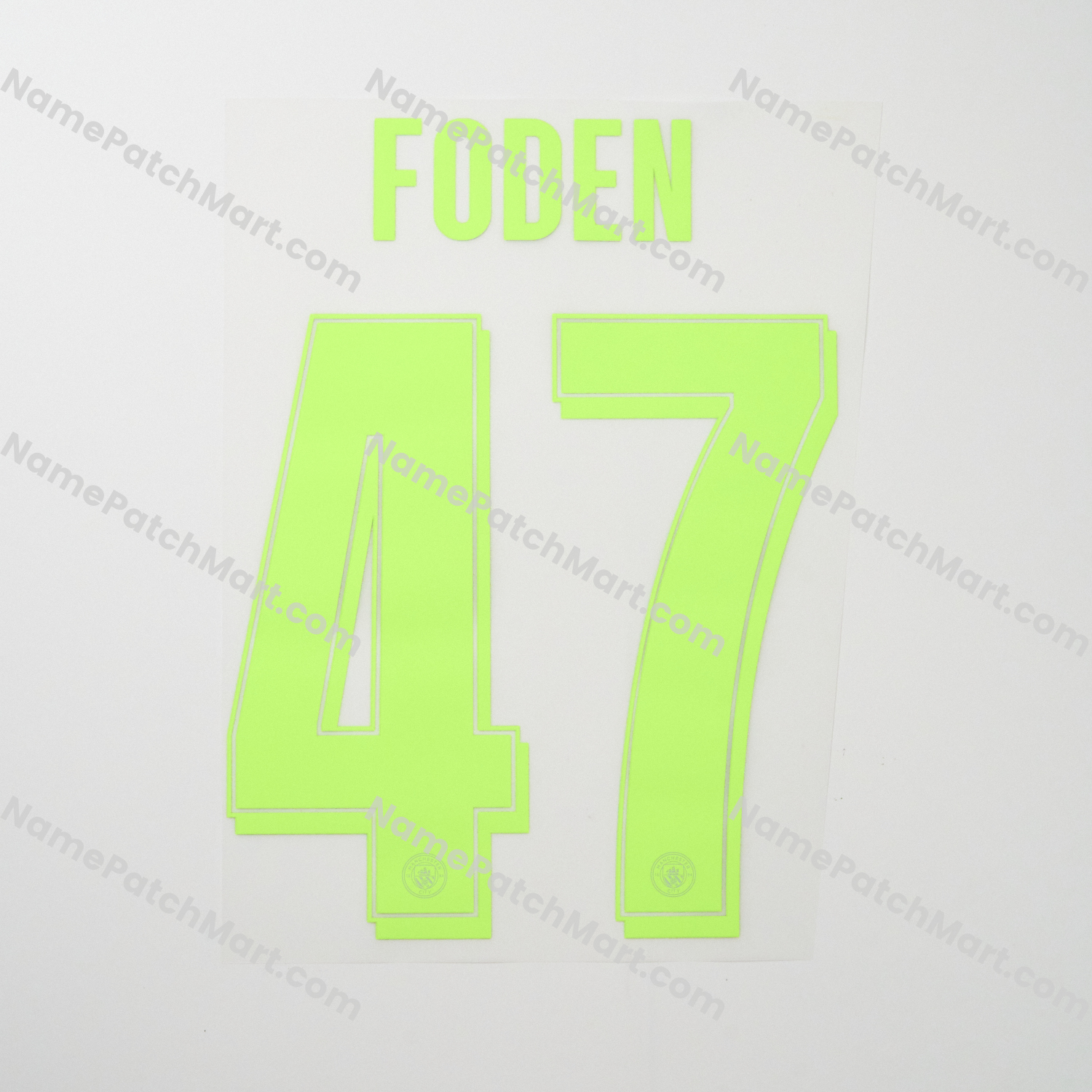Foden #47 (Champions League) - Manchester City 25-26 Third  | Name Number Set - NamePatchMart.COM