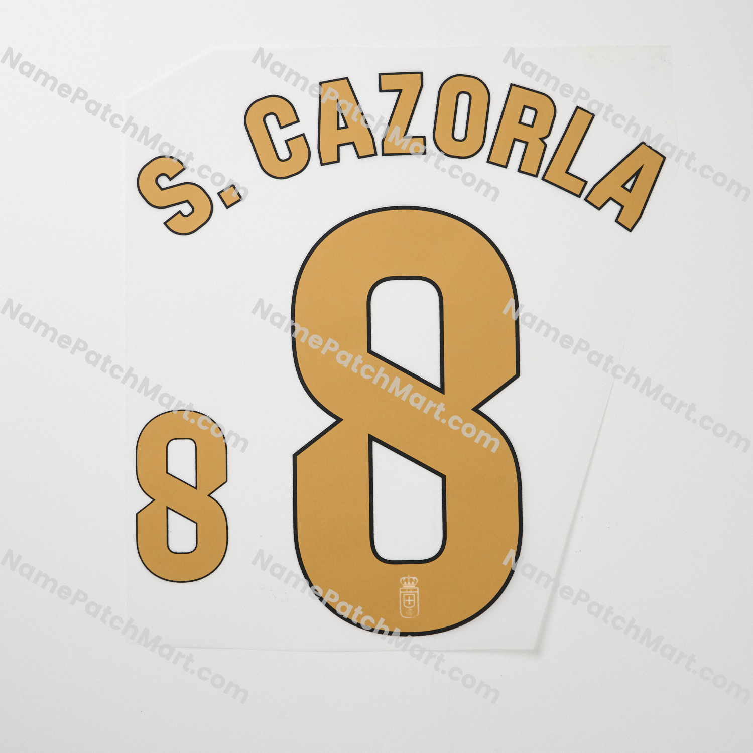 S. Cazorla #8 (La Liga) - Real Oviedo 25-26 Home (include Shorts Number)  | Name Number Set - NamePatchMart.COM