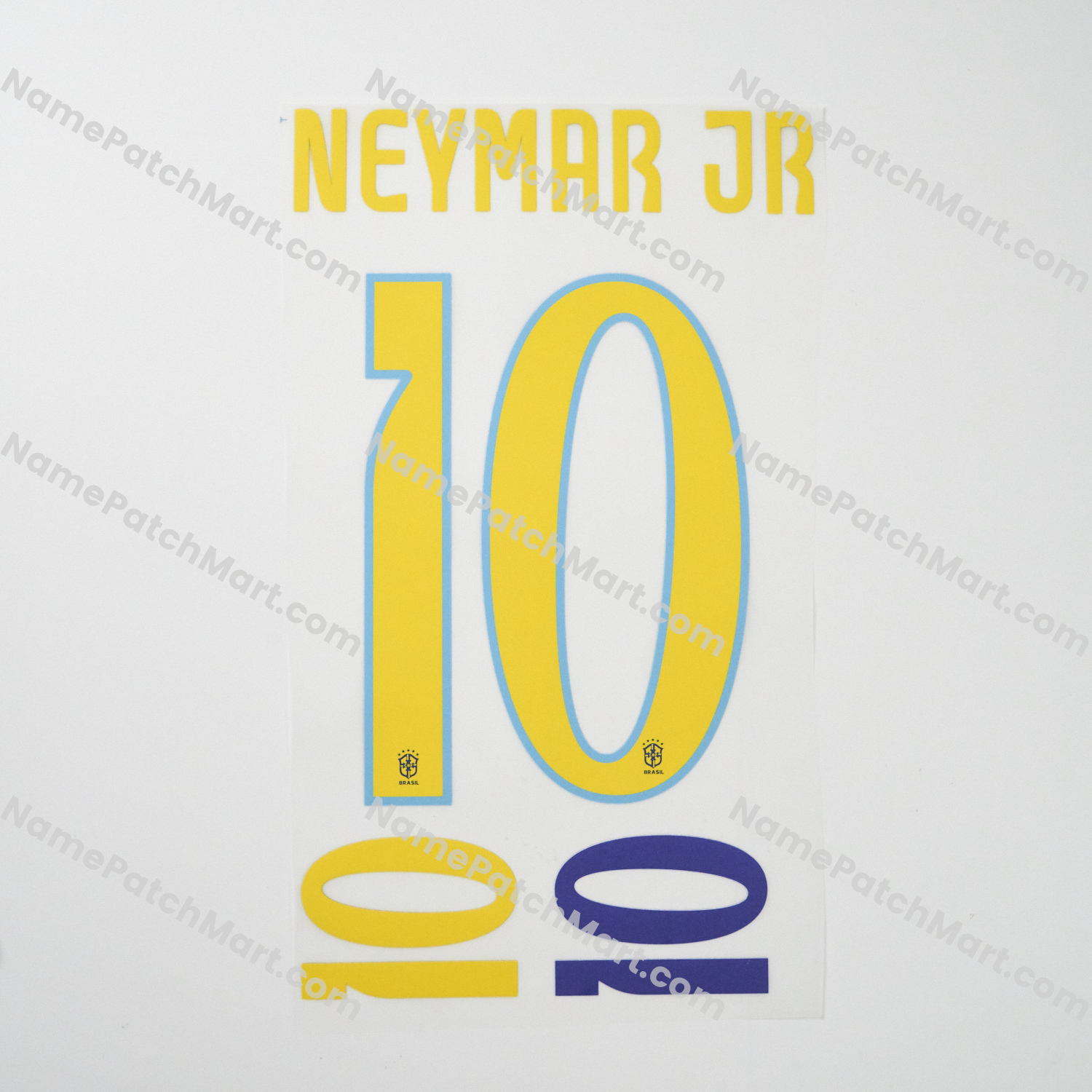 Neymar Jr #10 - Brazil 2024-25 Away  | Name Number Set - NamePatchMart.COM