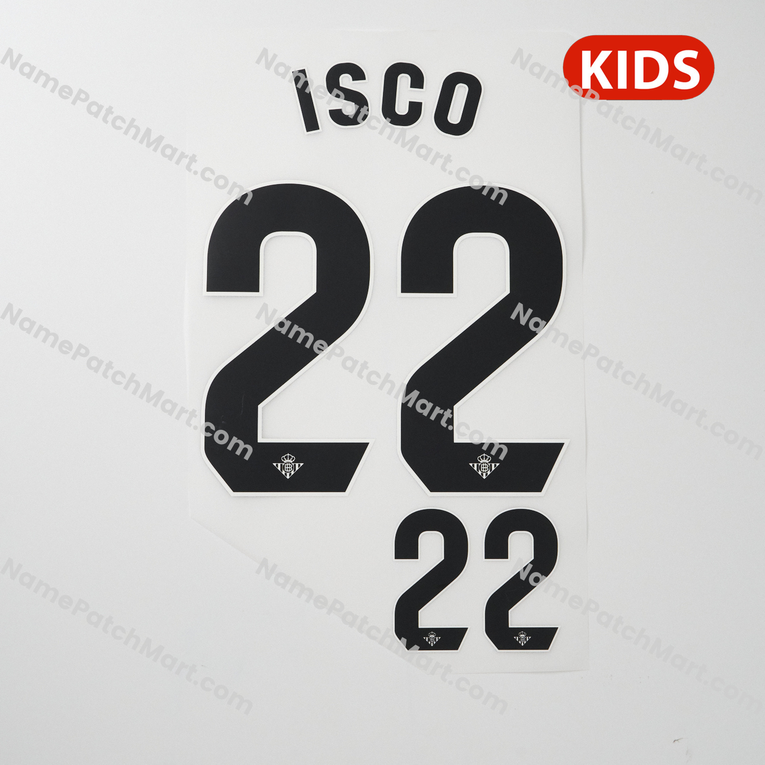Isco #22 (La Liga) - Real Betis25-26Away KIDS  | Name Number Set - NamePatchMart.COM